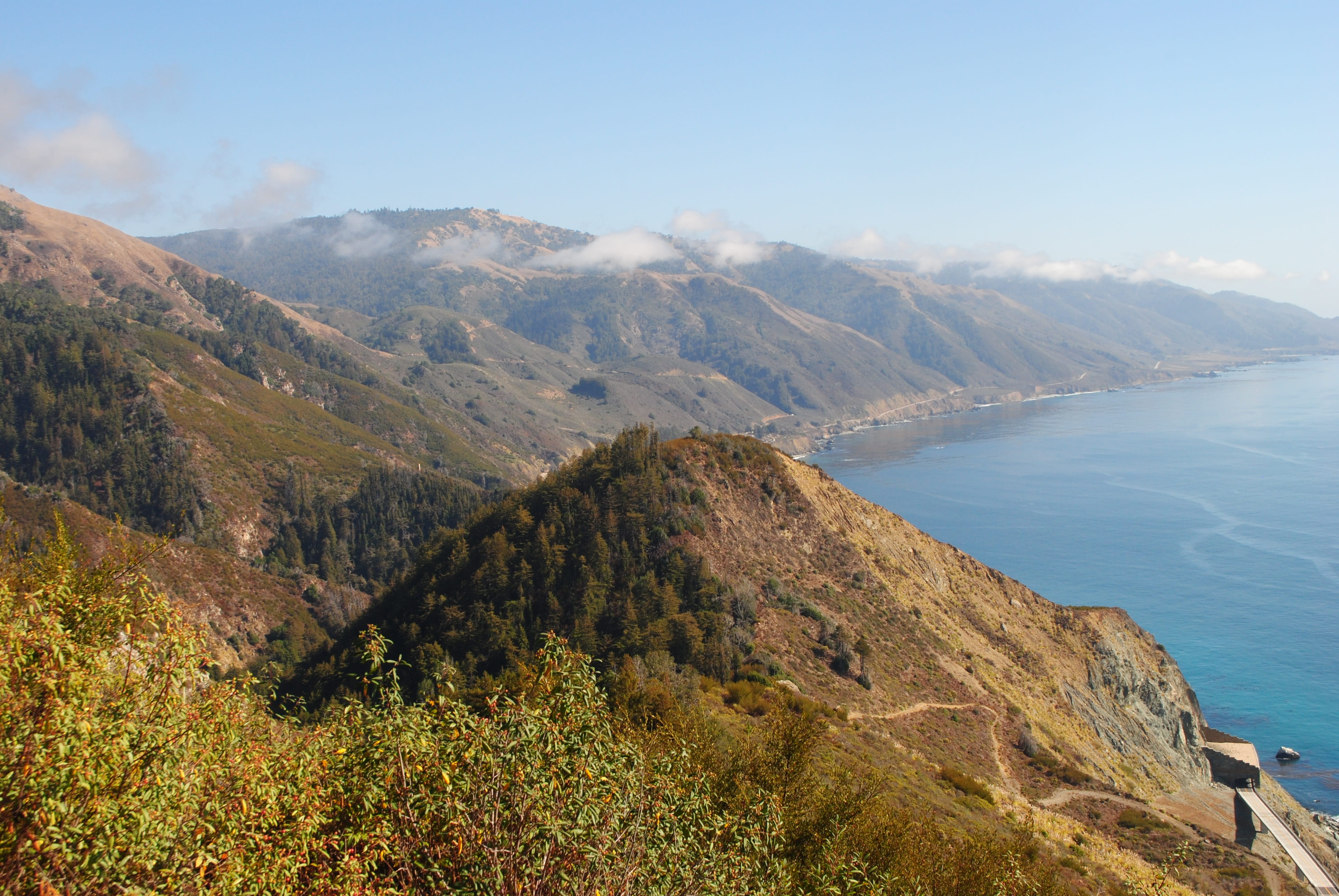 environment, route, Pacific, high angle view, mountain, Big Sur, California, tranquil scene, non-urban scene, tranquility, tree, mountain range, water, HD Wallpaper