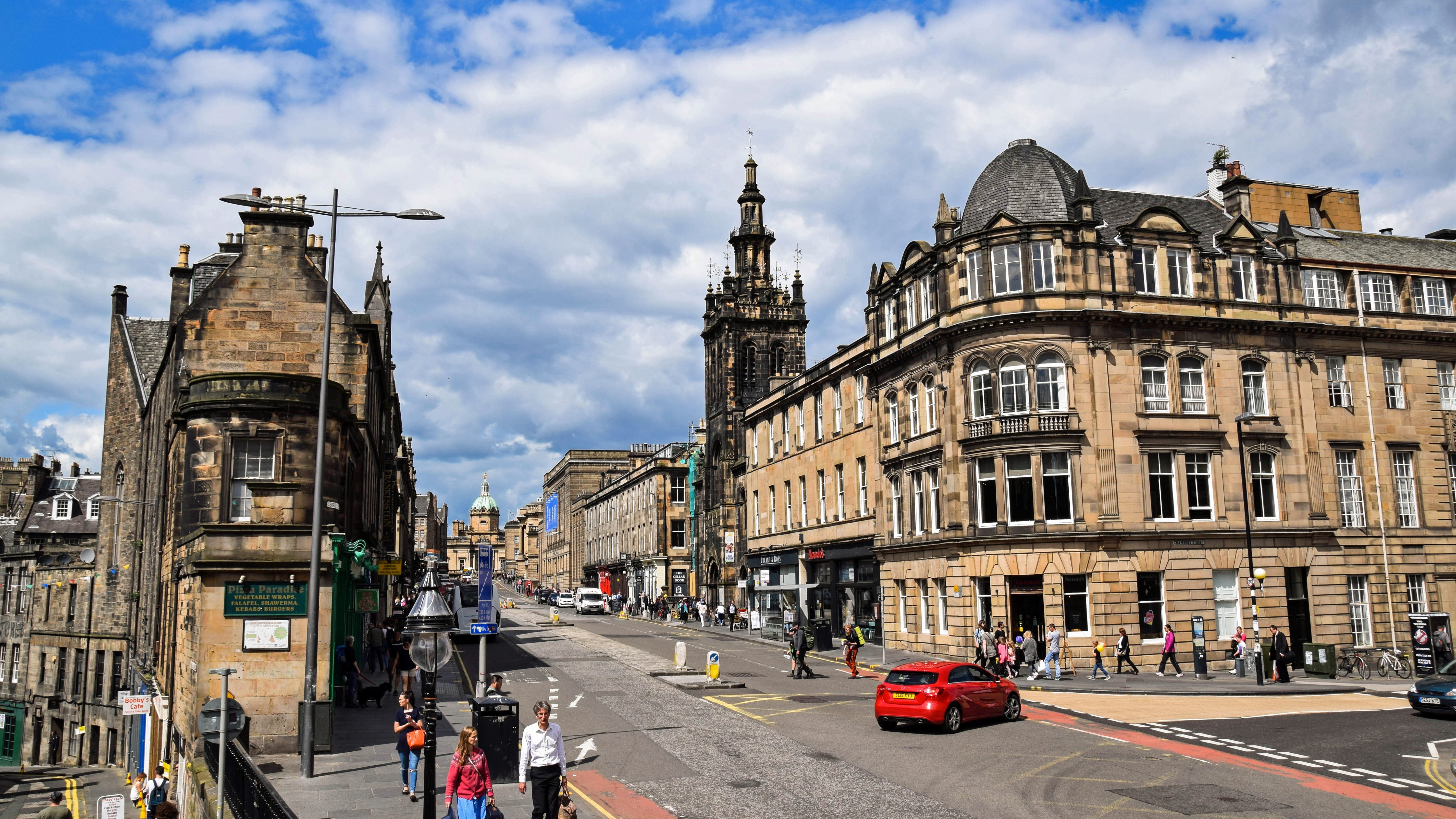 uK, England, 5K, Scotland, travel Destinations, edinburgh, people, land vehicle, city street, motor vehicle, City, london - England, car, cloud - sky, HD Wallpaper