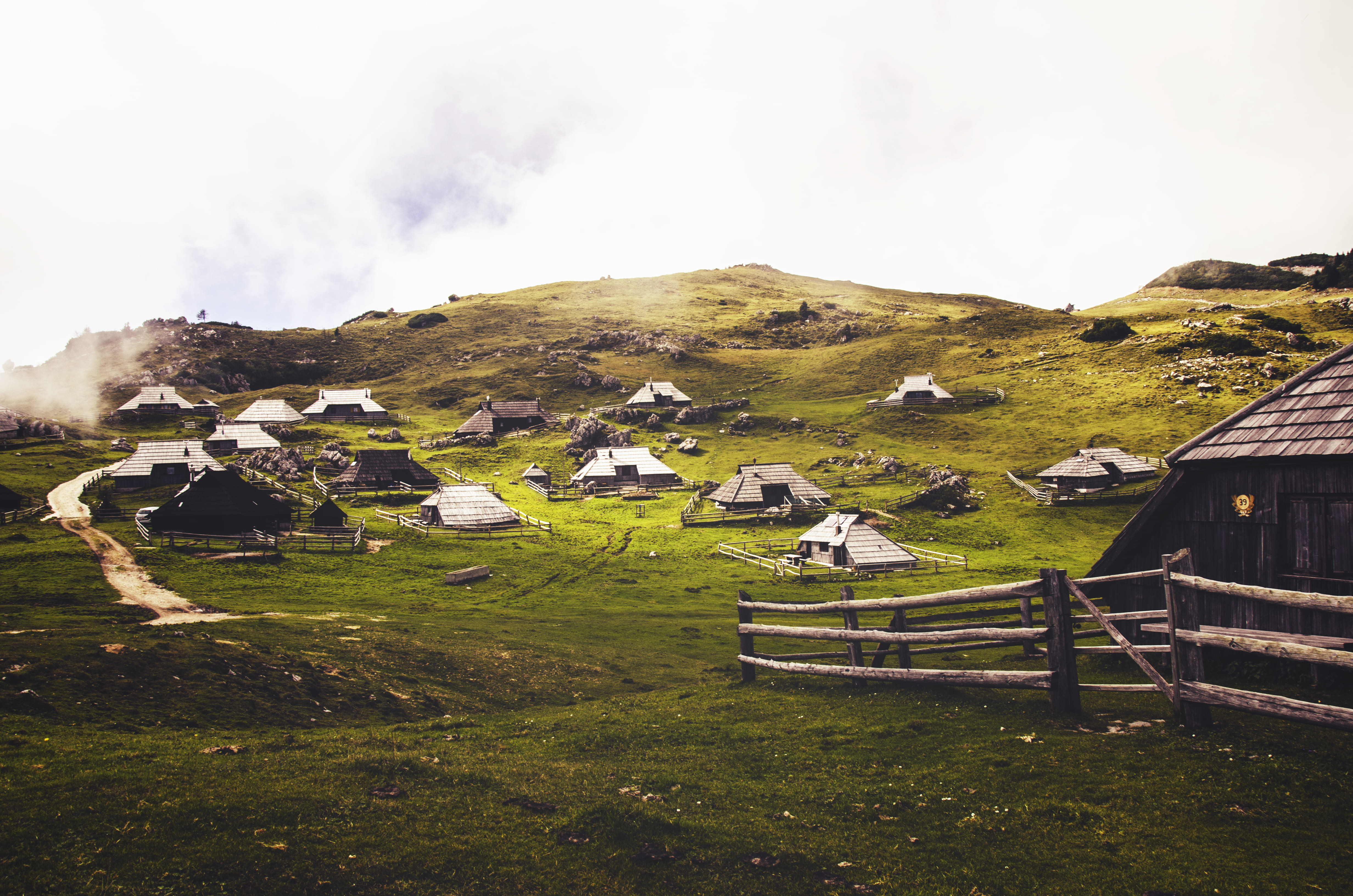 residential district, houses, landscape, hut, building, tranquil scene, nature, land, village, cottage, outdoors, ancient, plant, home, built structure, HD Wallpaper