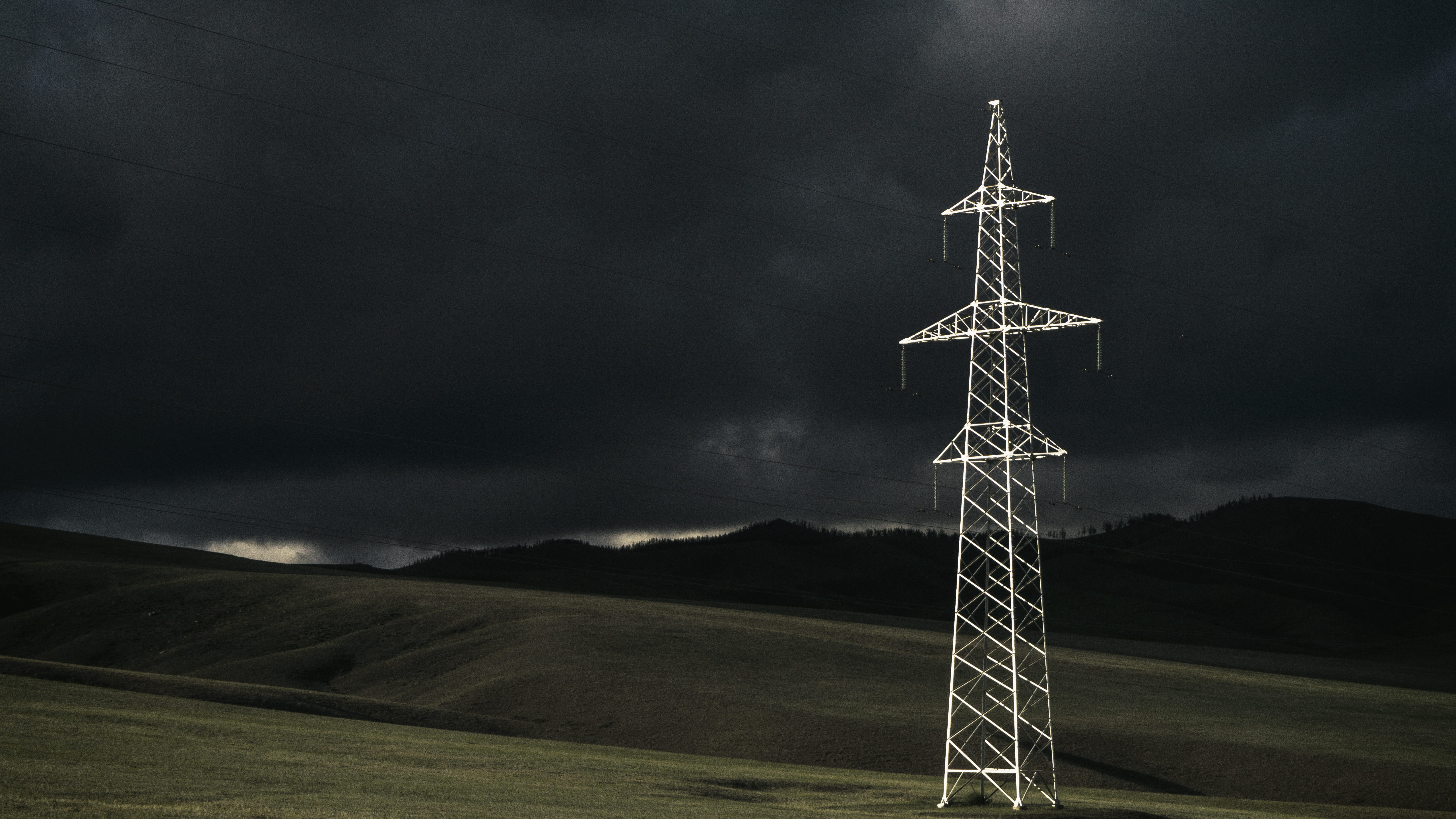 overcast, rural scene, no people, storm, land, alternative energy, post, technology, cloud, non-urban scene, night, cloud - sky, fuel and power generation, HD Wallpaper