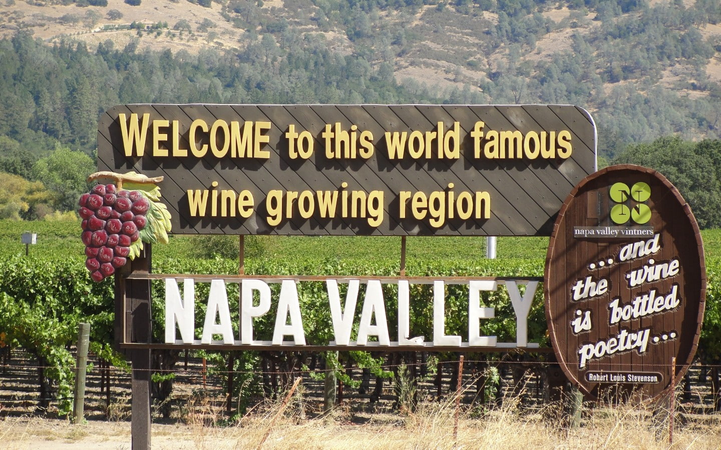 no people, land, western script, information sign, guidance, communication, rural scene, landscape, text, Wine, mountain, day, sign, food and drink, growth, HD Wallpaper