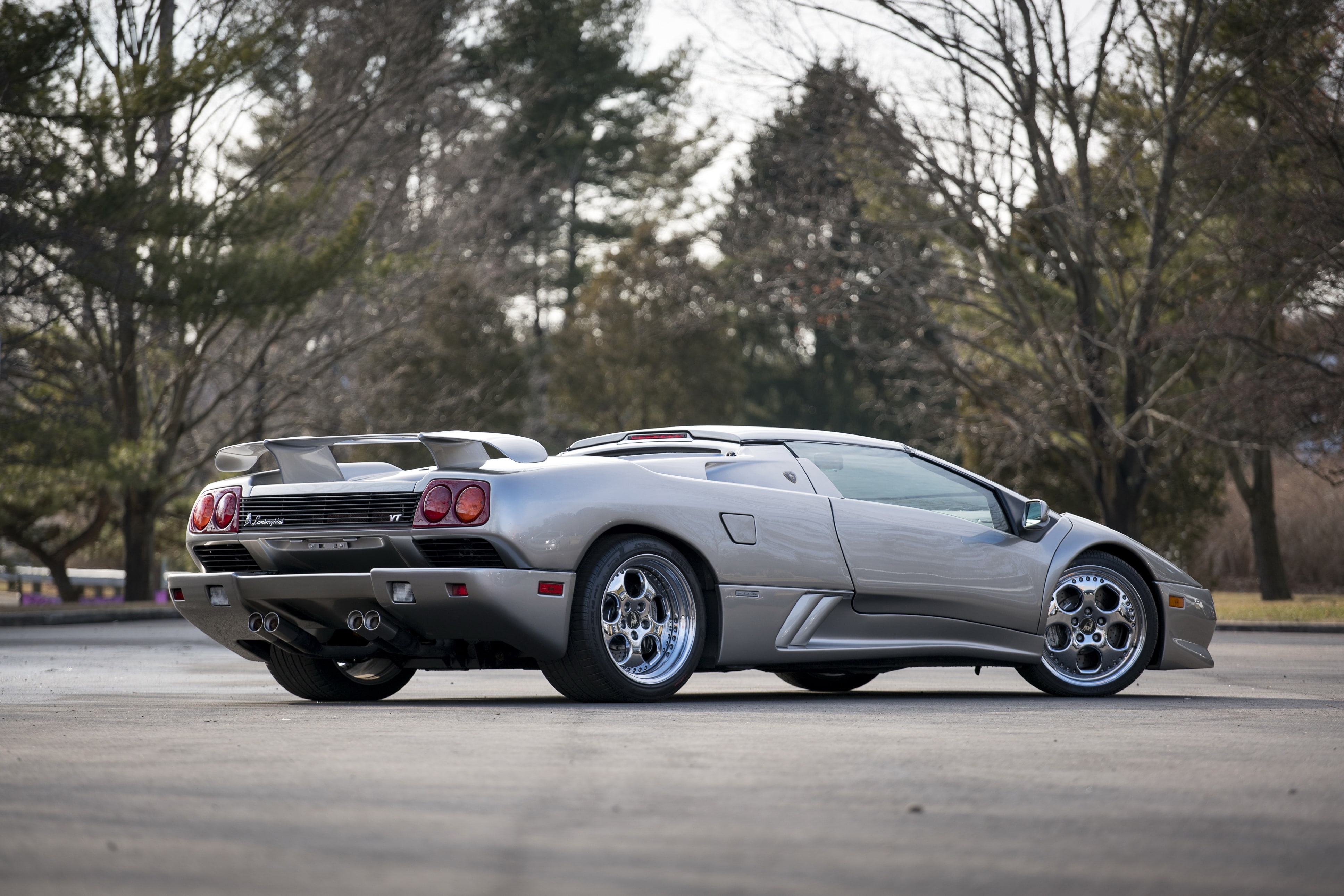 cars, diablo, supercars, roadster, silver, (vt, 1999, 4K, lamborghini, HD Wallpaper