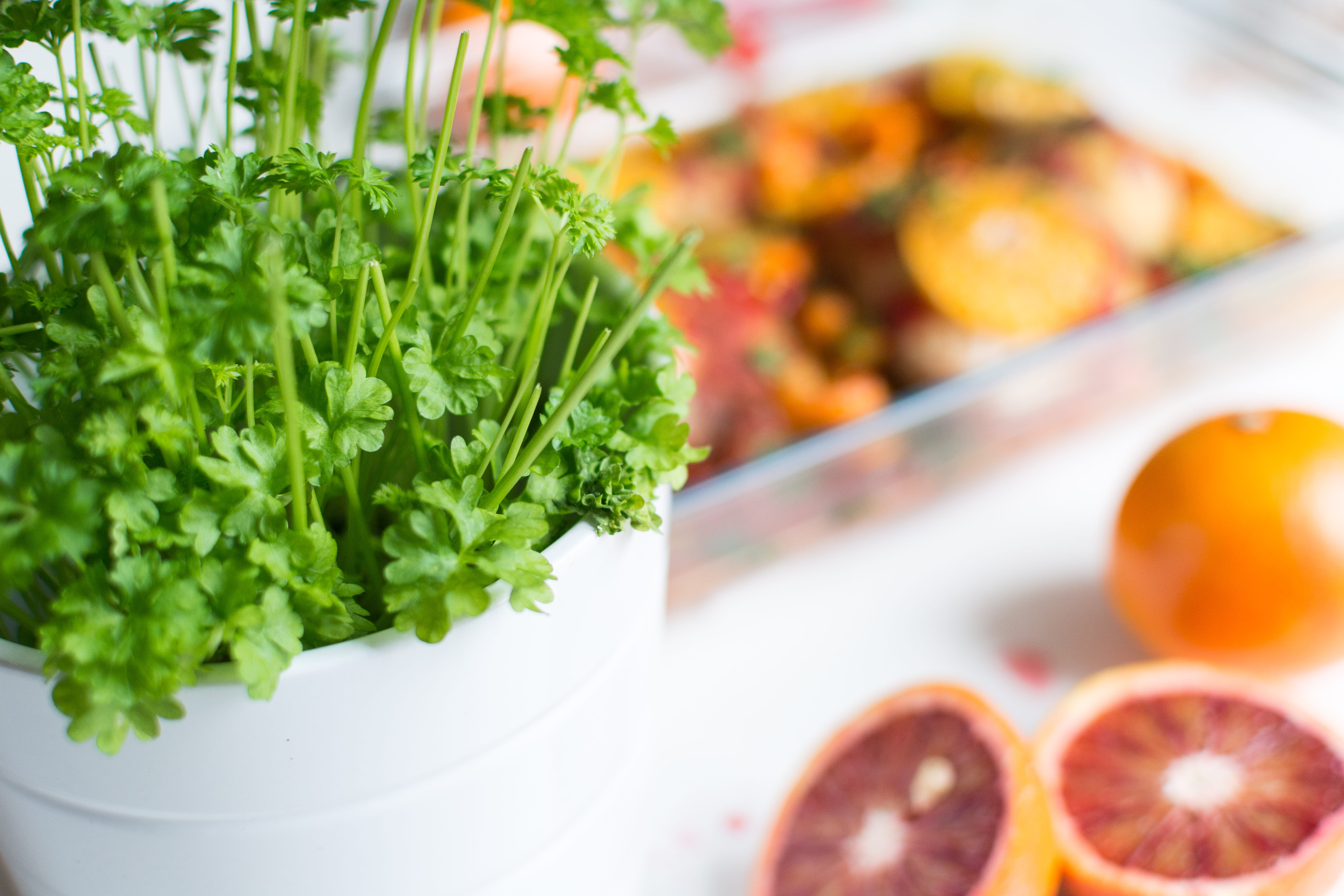 citrus fruit, healthy, freshness, meal, green, no People, food And Drink, herbs, fruit, wellbeing, orange color, salad, tomato, orange, organic, healthy Eating, HD Wallpaper