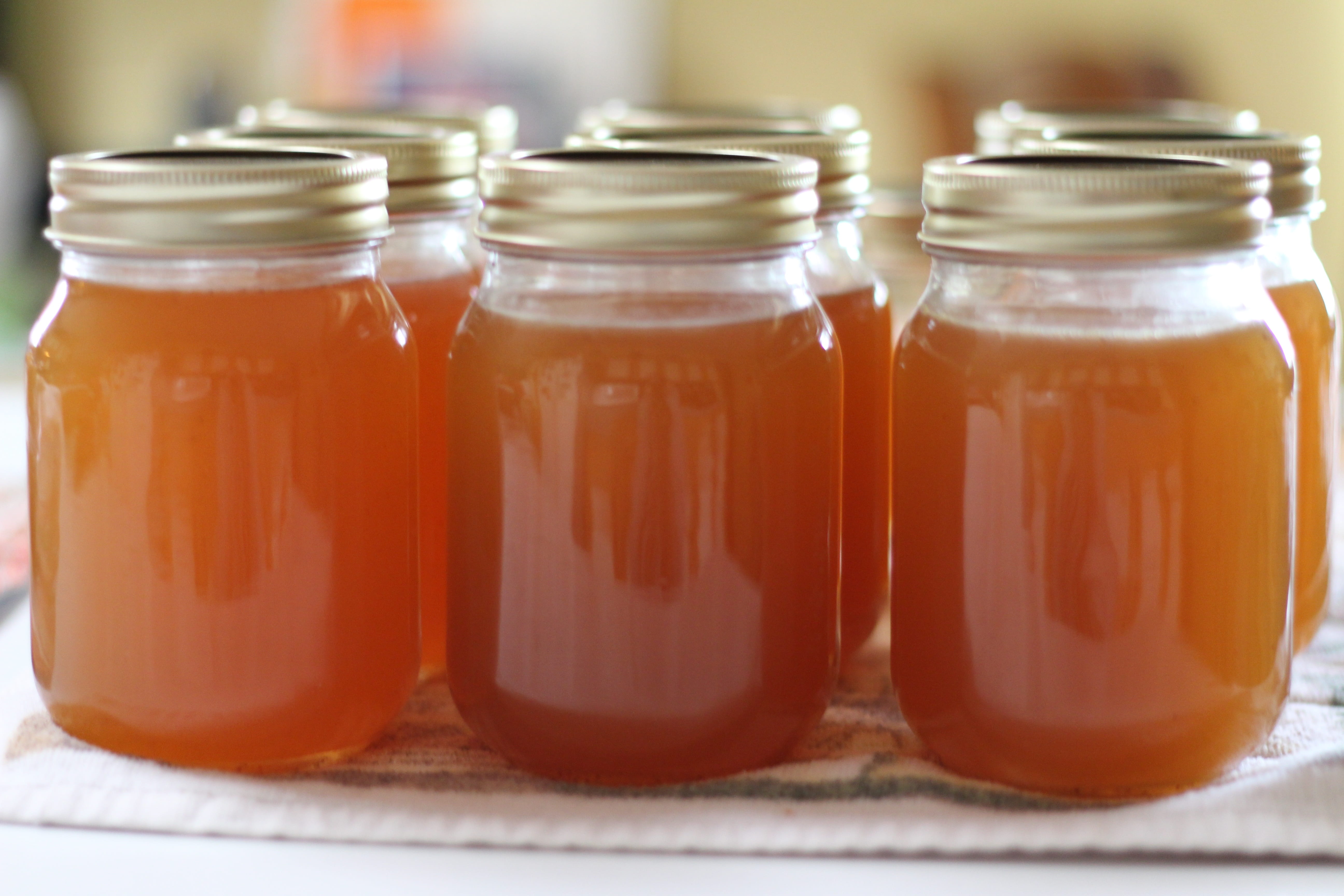 close-up, several, bottle, clear, still life, focus on foreground, condiment, preserve, food, container, table, preparation, jars, healthy eating, peach jelly, HD Wallpaper