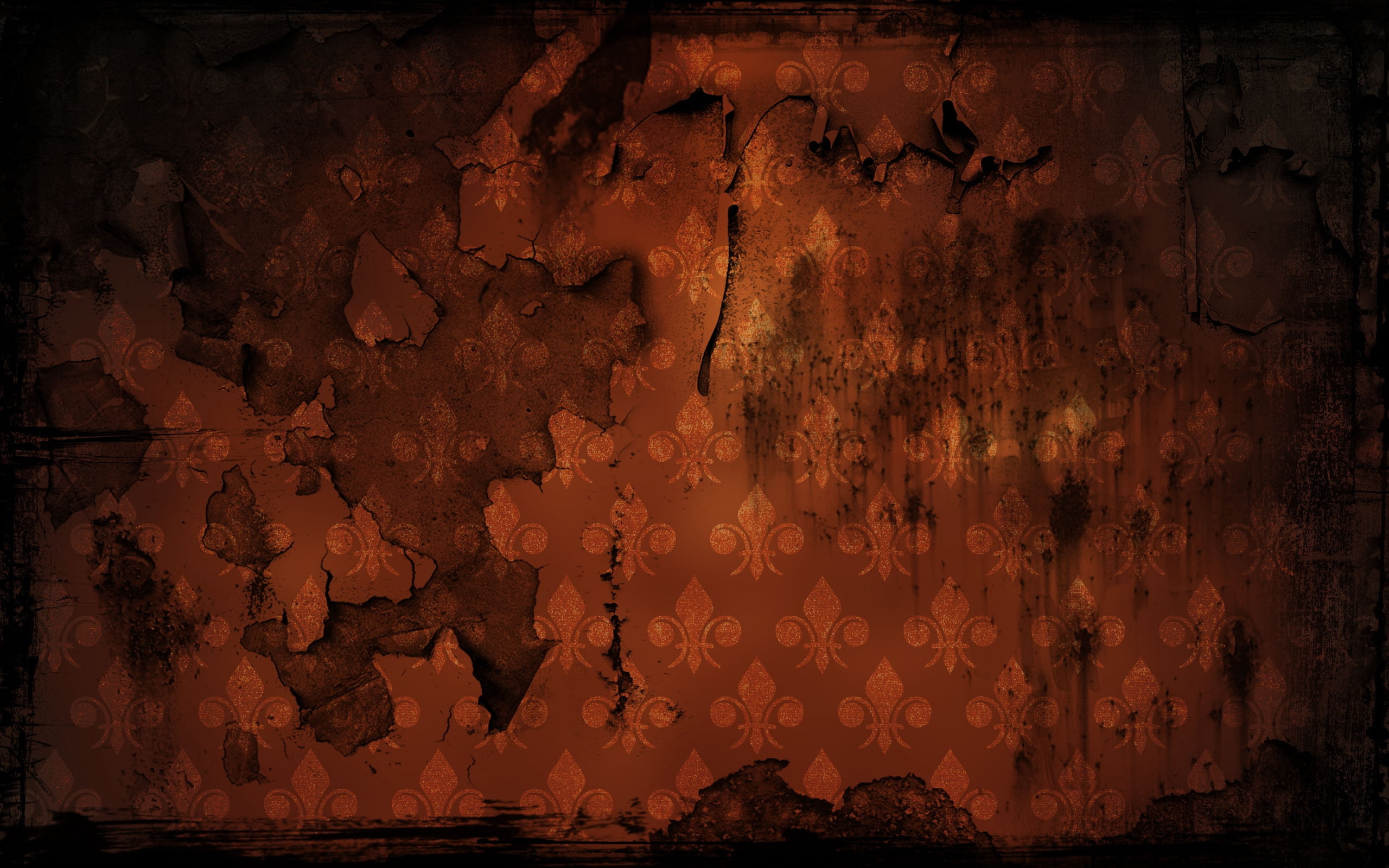deterioration, scratches, backdrop, illustration, dark, no people, wall - Building Feature, wall, orange color, patterns, backgrounds, grunge, retro Styled, HD Wallpaper