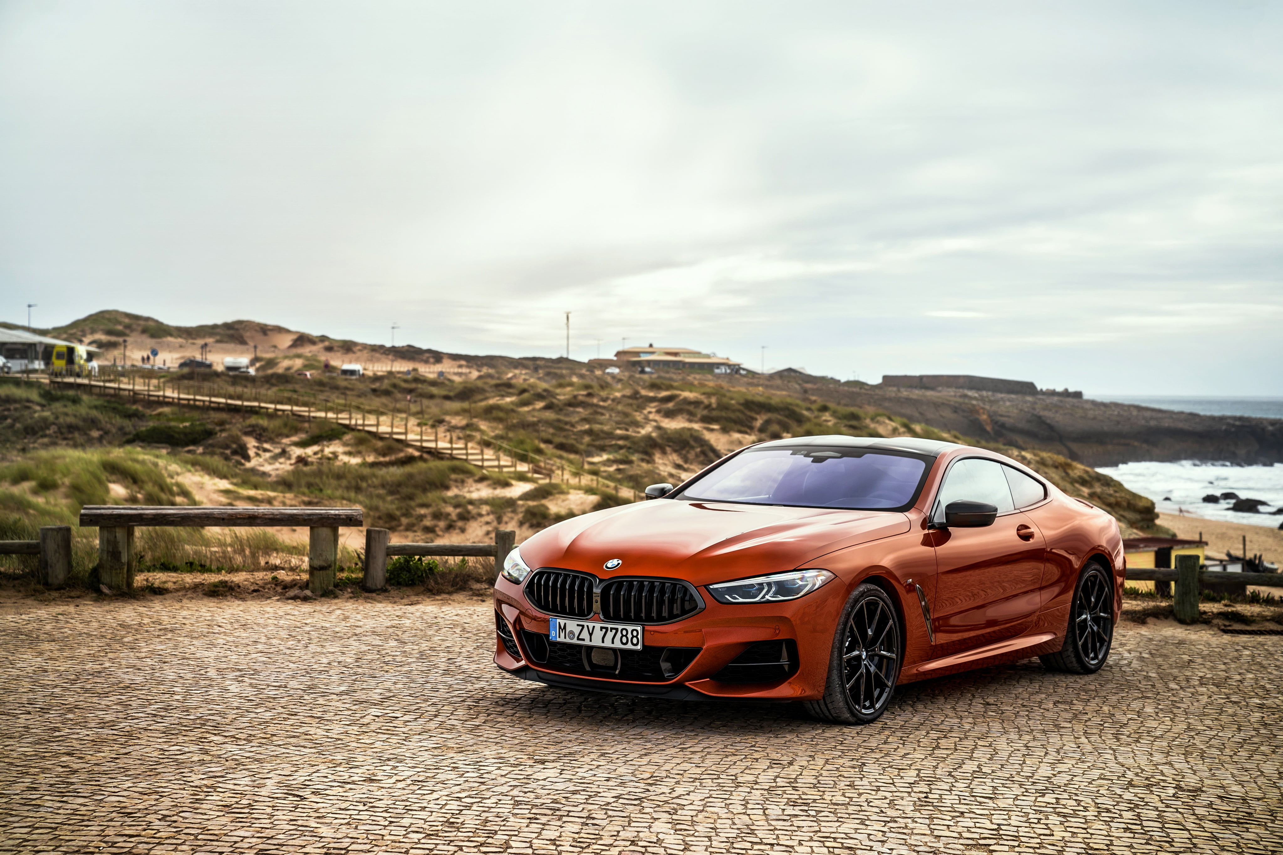 8-Series, dark orange, G15, 4K, 2018, M850i xDrive, Coupe, Eight, BMW, Playground, HD Wallpaper