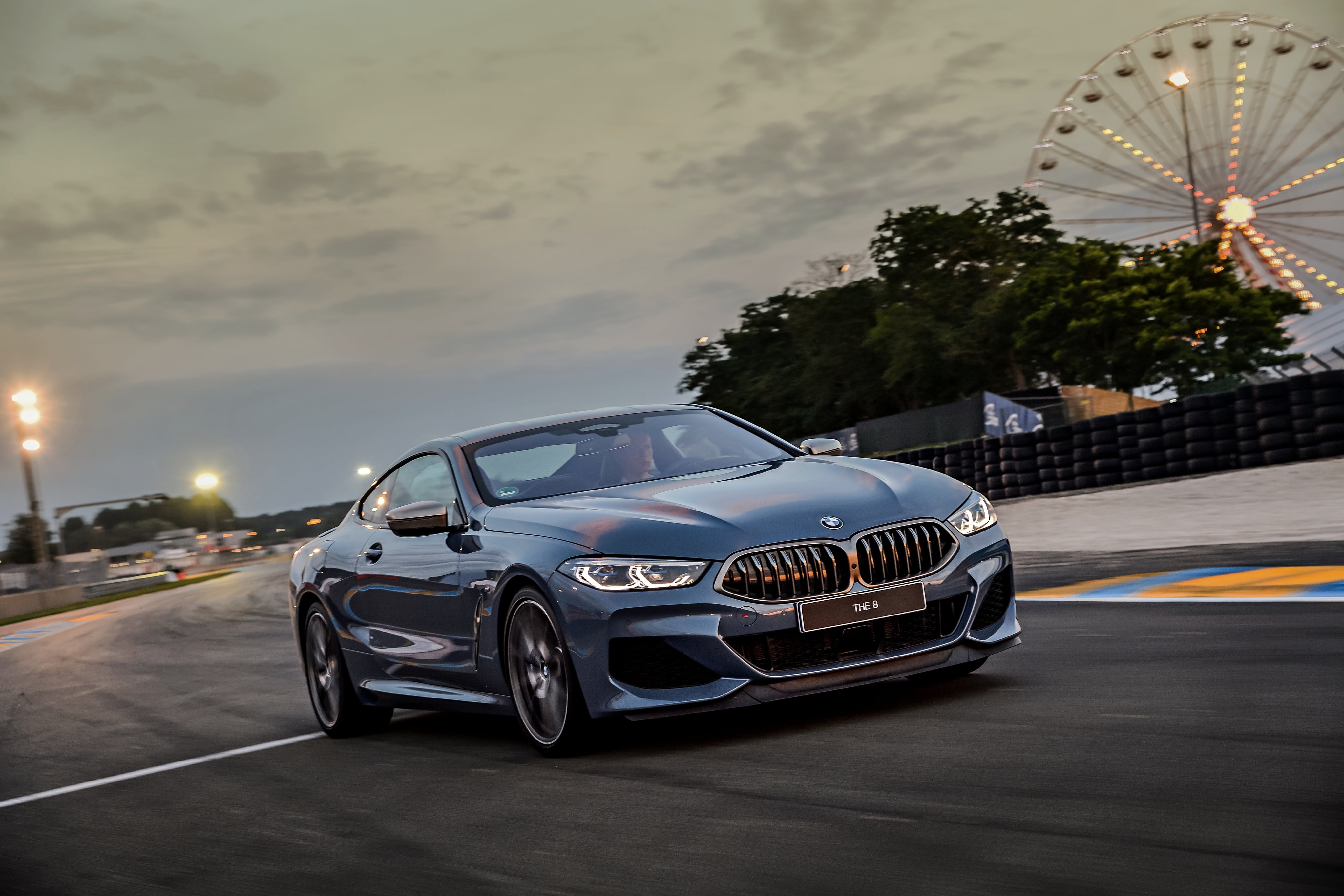 track, the sky, pale blue, 2018, G15, Coupe, 4K, M850i xDrive, Eight, gray-blue, BMW, 8-Series, HD Wallpaper