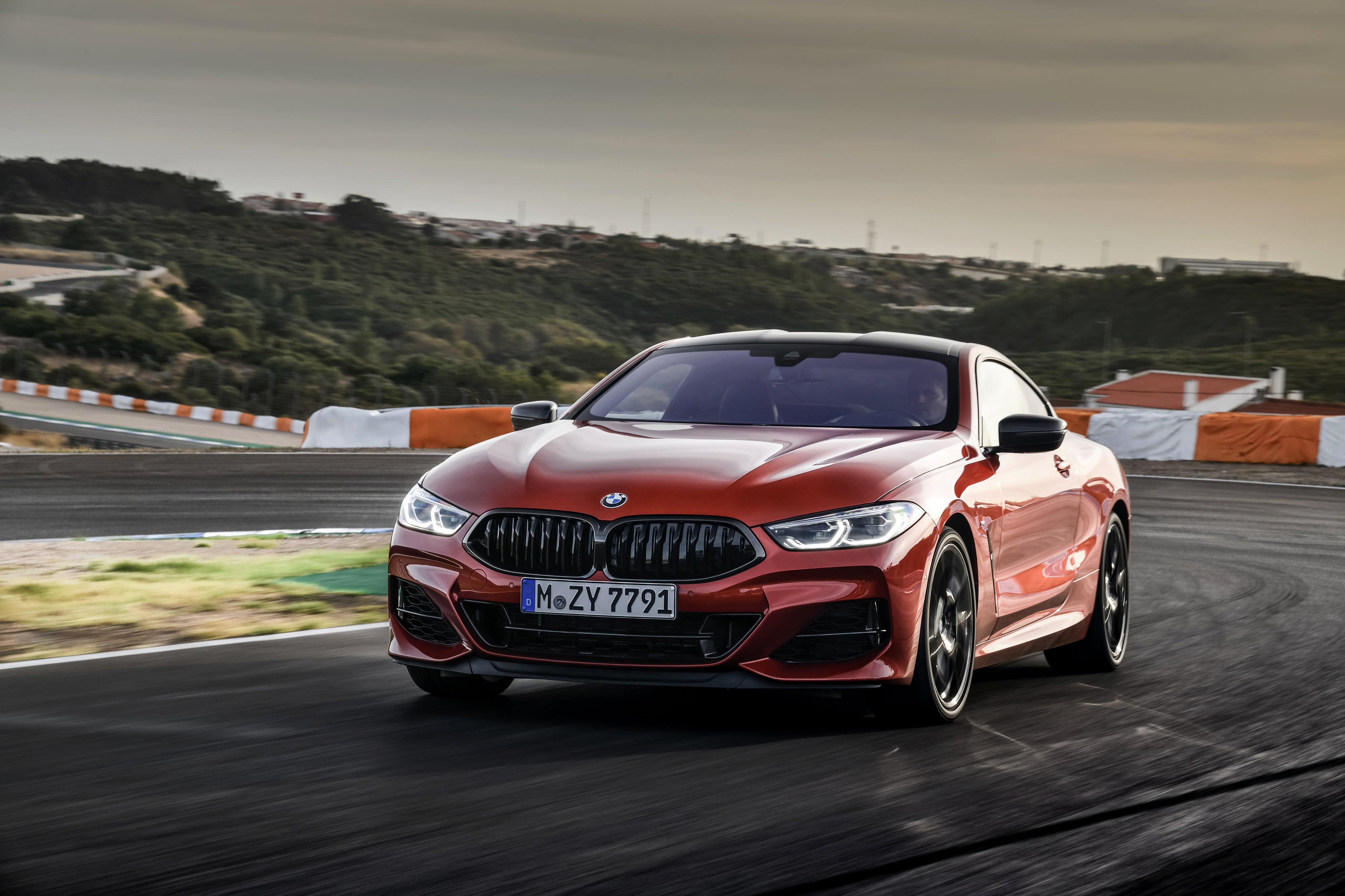 dark orange, 4K, M850i xDrive, Eight, turn, 8-Series, BMW, track, G15, 2018, Coupe, HD Wallpaper