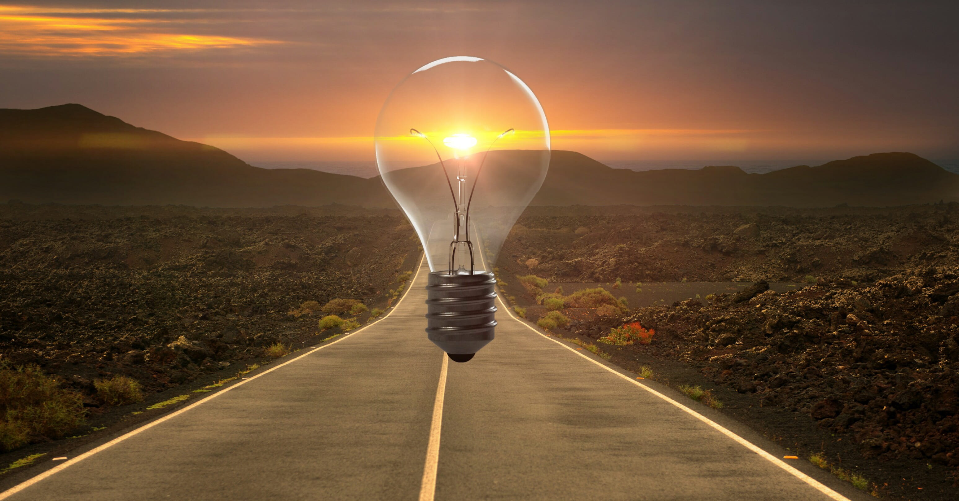 creativity, direction, transportation, beauty in nature, asphalt, illuminated, idea, source, power, nature, desert, solar system, road, vanishing point, HD Wallpaper