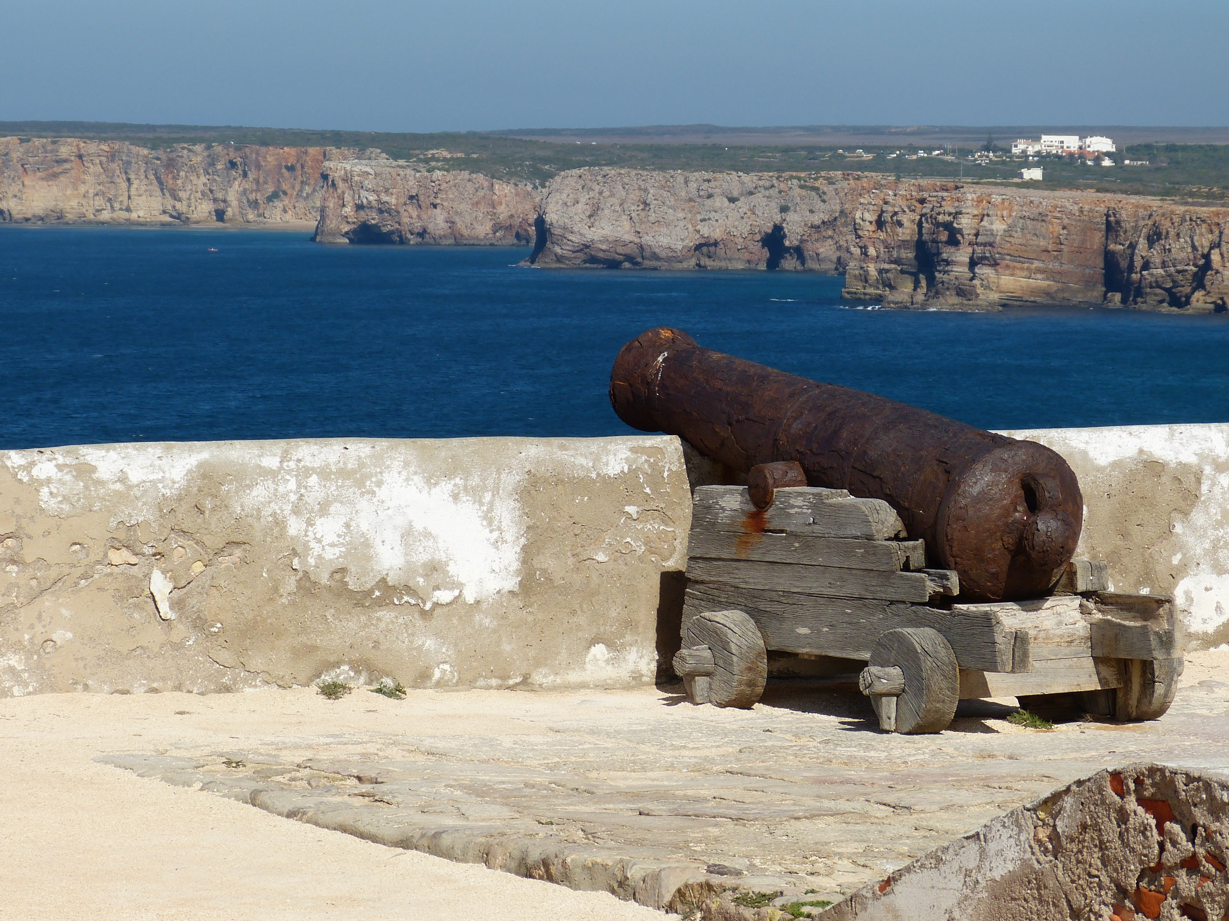 the past, portugal, booked, famous Place, nature, fortress, cliff, sunlight, recovery, weapon, rusty, water, architecture, military, outdoors, 4K, outlook, HD Wallpaper