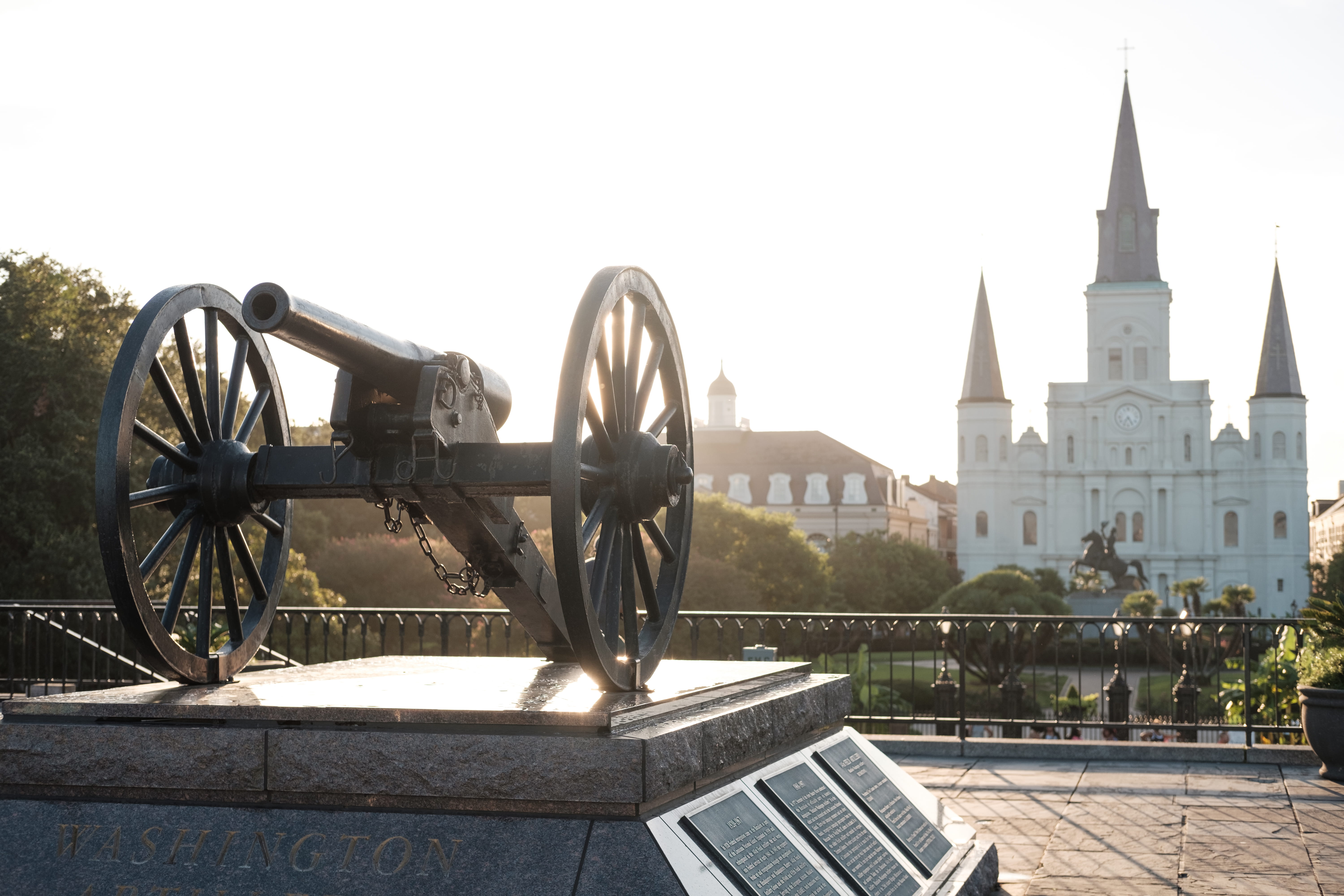 united states, historic, day, cannon, church, architecture, building exterior, history, sunrise, 5K, no people, tower, light, tourism, sun, monument, place of worship, HD Wallpaper