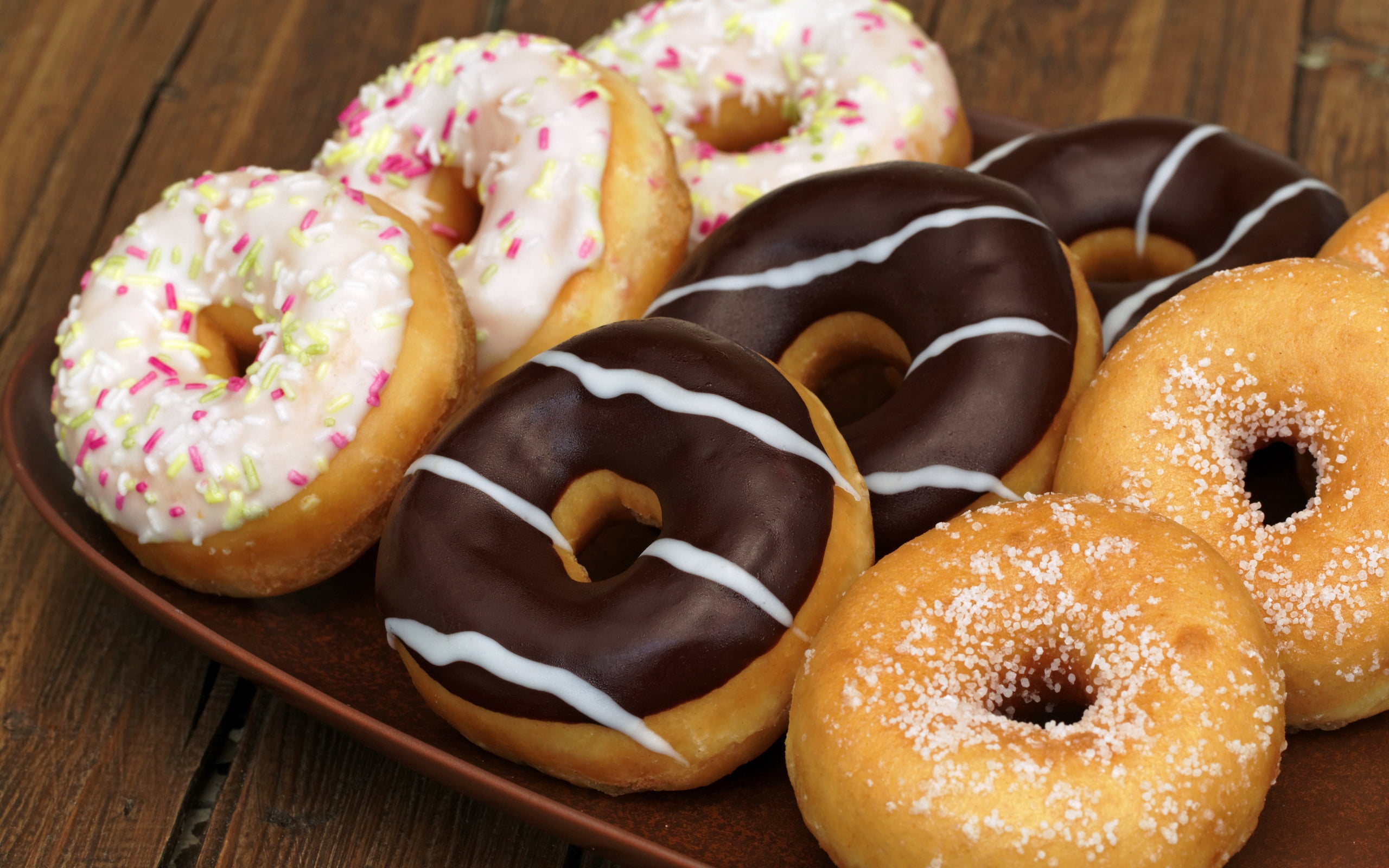 dessert, close-up, refreshment, breakfast, sugar, freshness, pastry, pastries, bakery, ready-to-eat, doughnuts, cake, baked pastry item, chocolate Doughnut, HD Wallpaper