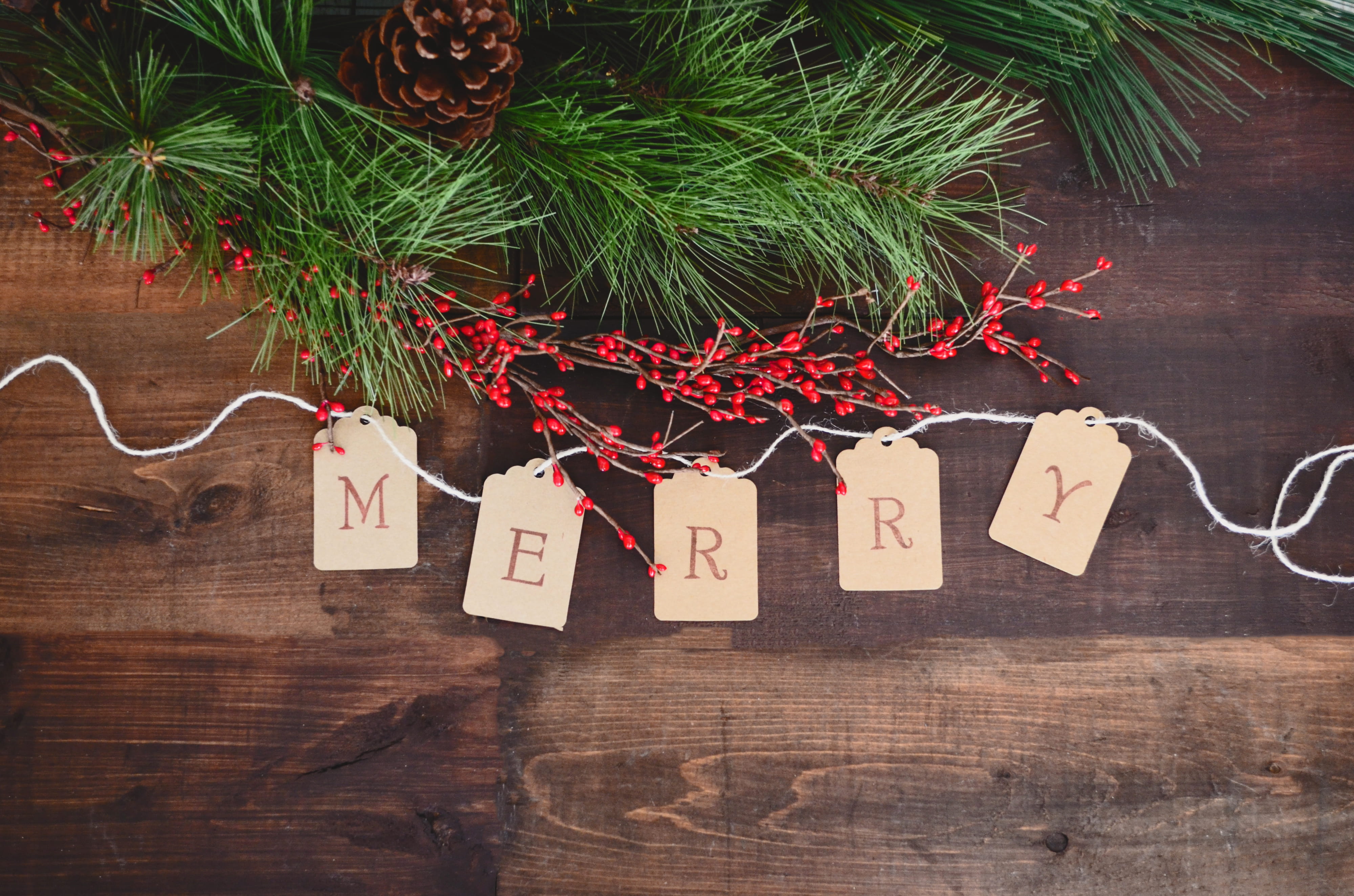 text, cutout, flatlay, ornament, tree, holiday, abies, christmas decoration, background, merry, holidays, gift, decoration, ribbon - sewing item, christmas ornament, HD Wallpaper
