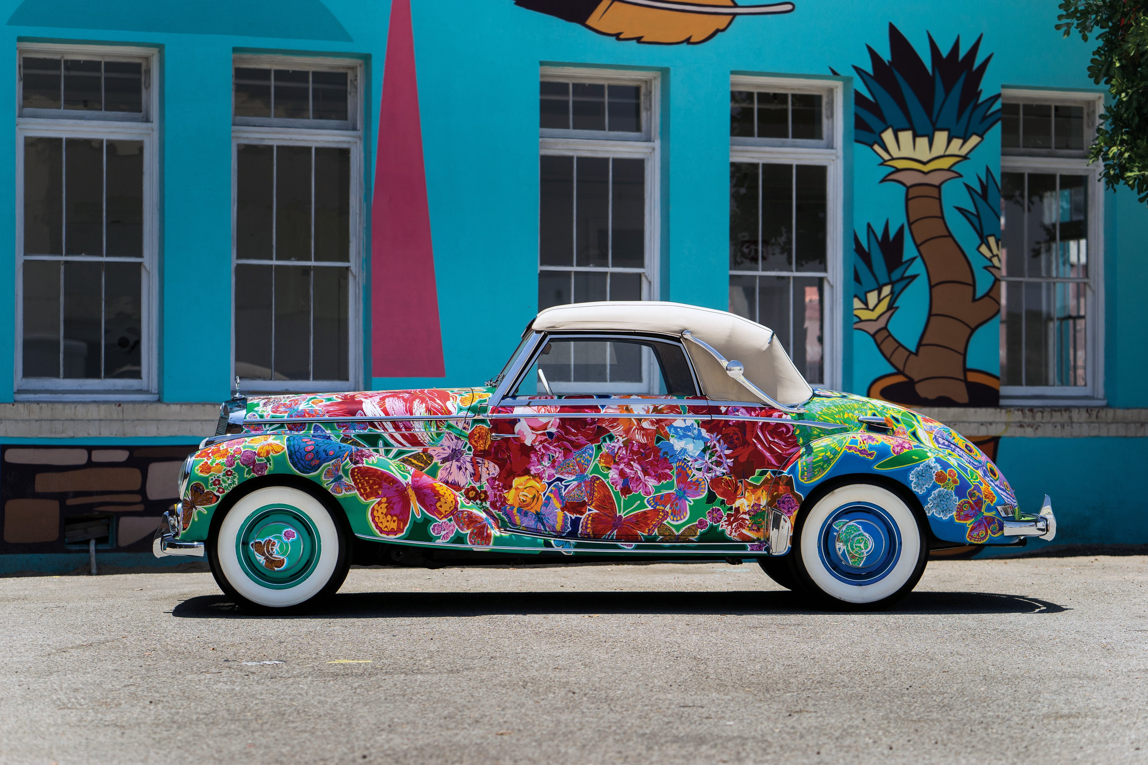 custom, w187, cabriolet, 4K, hiro, 1952, paradise, vintage, yamagata, earthly, car, mercedes, art, benz, 220, HD Wallpaper