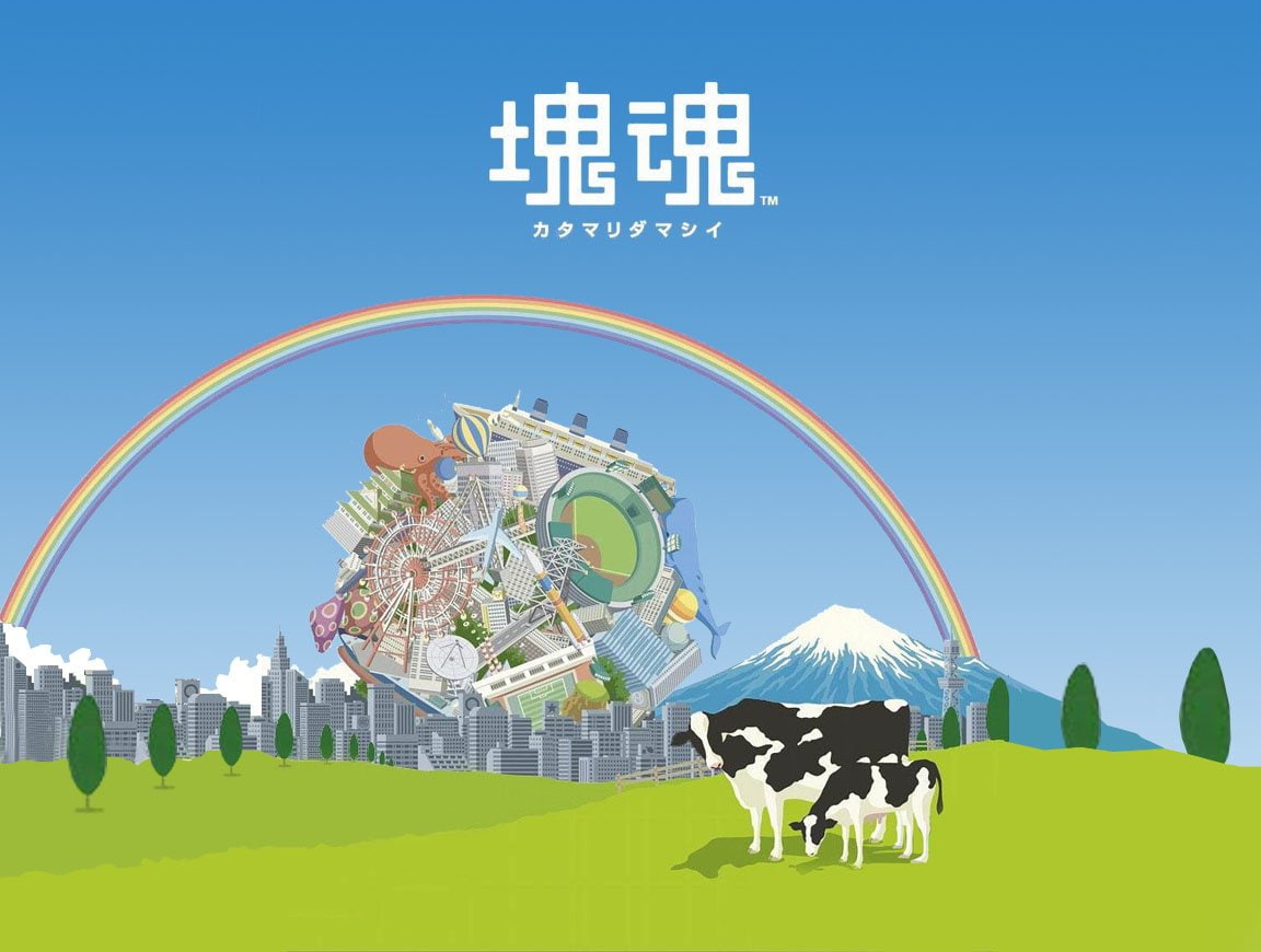 Katamari Damacy, Field, 480P, Cow, Video Game, HD Wallpaper