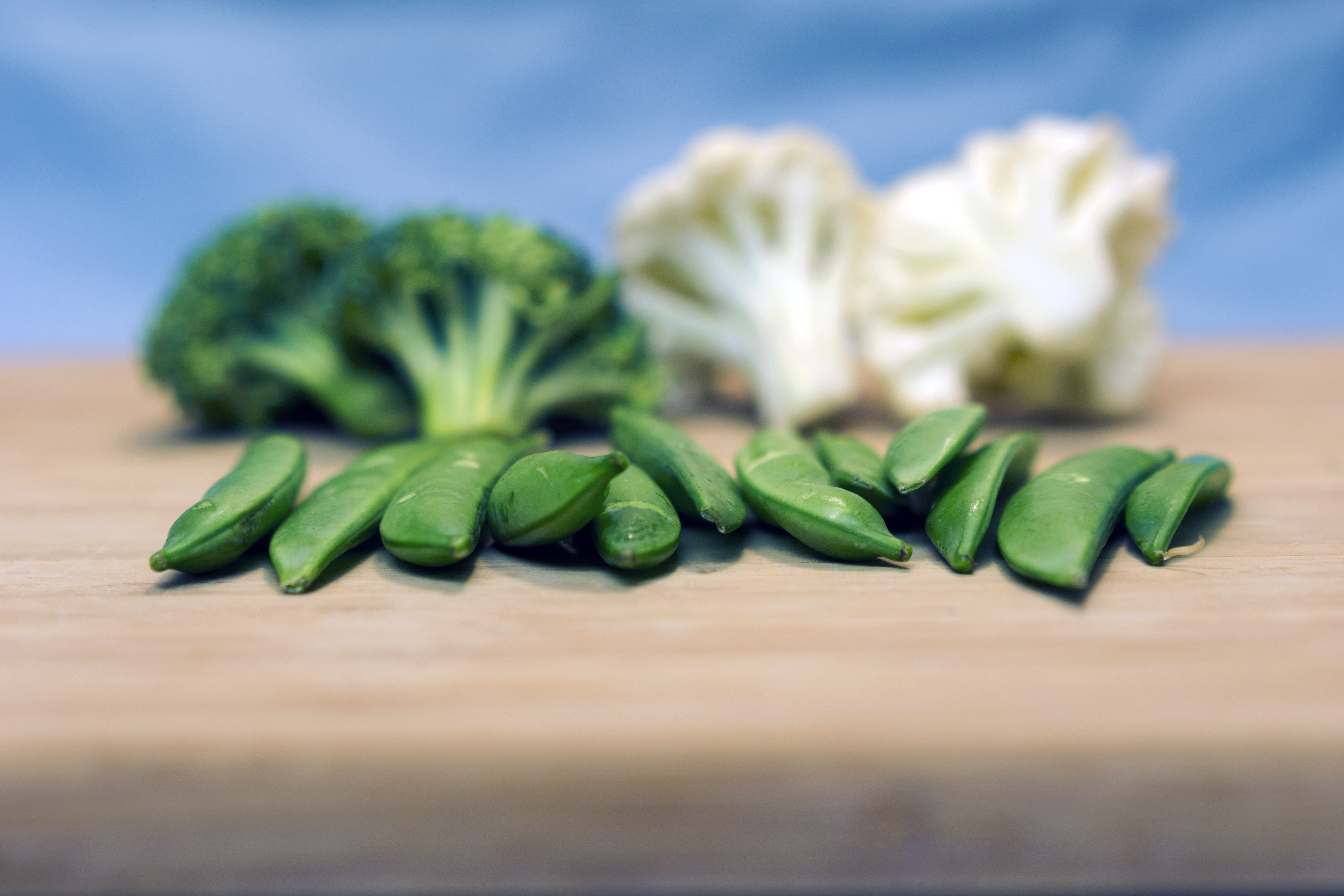 broccoli, cauliflower, no people, beans, table, chopped, selective focus, organic food, indoors, green color, freshness, vegetarian food, nutrition, green, HD Wallpaper
