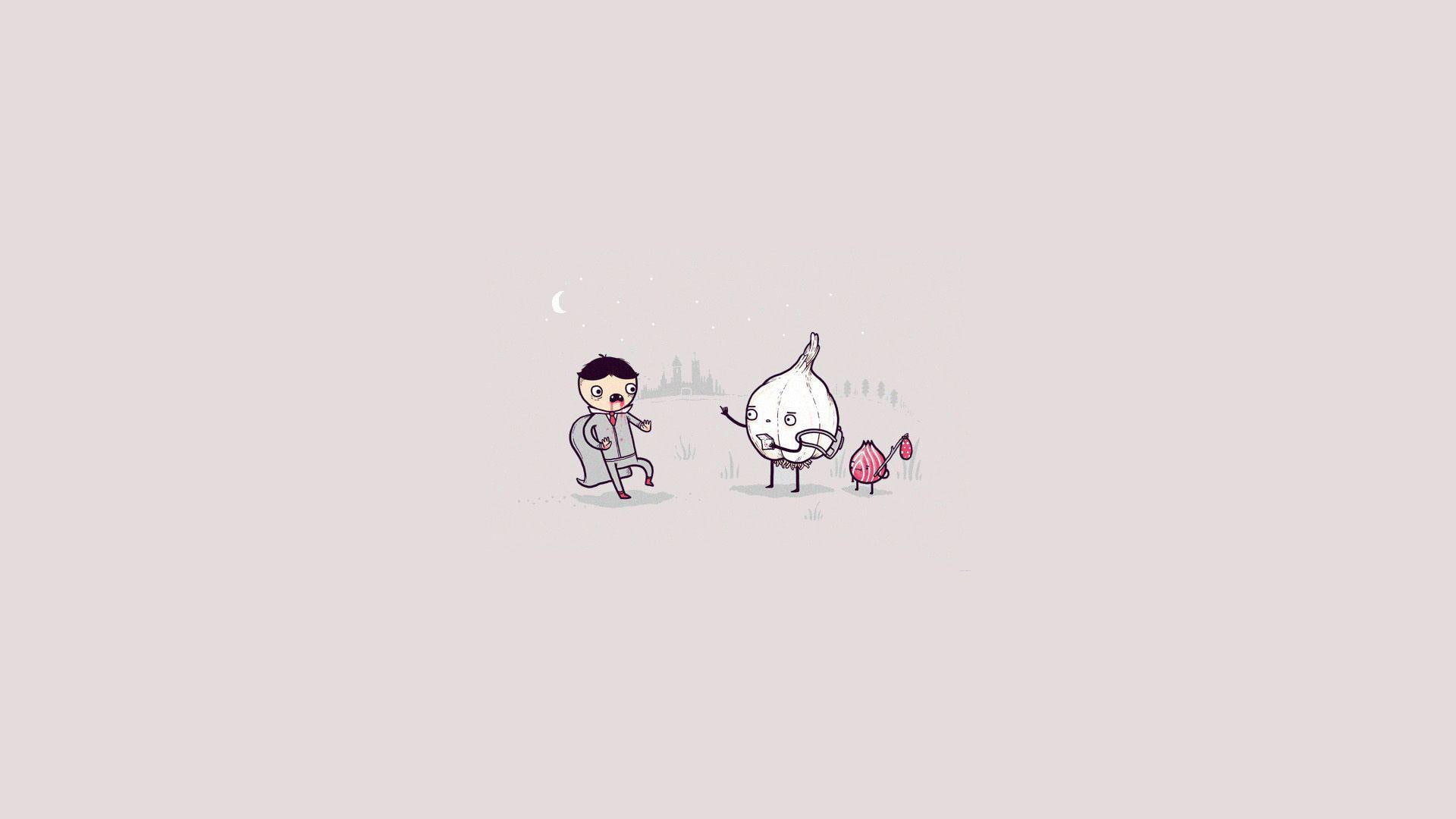 funny, character, garlic, vampire, 1920x1080, humor, animated, male, 1080P, bulb, HD Wallpaper