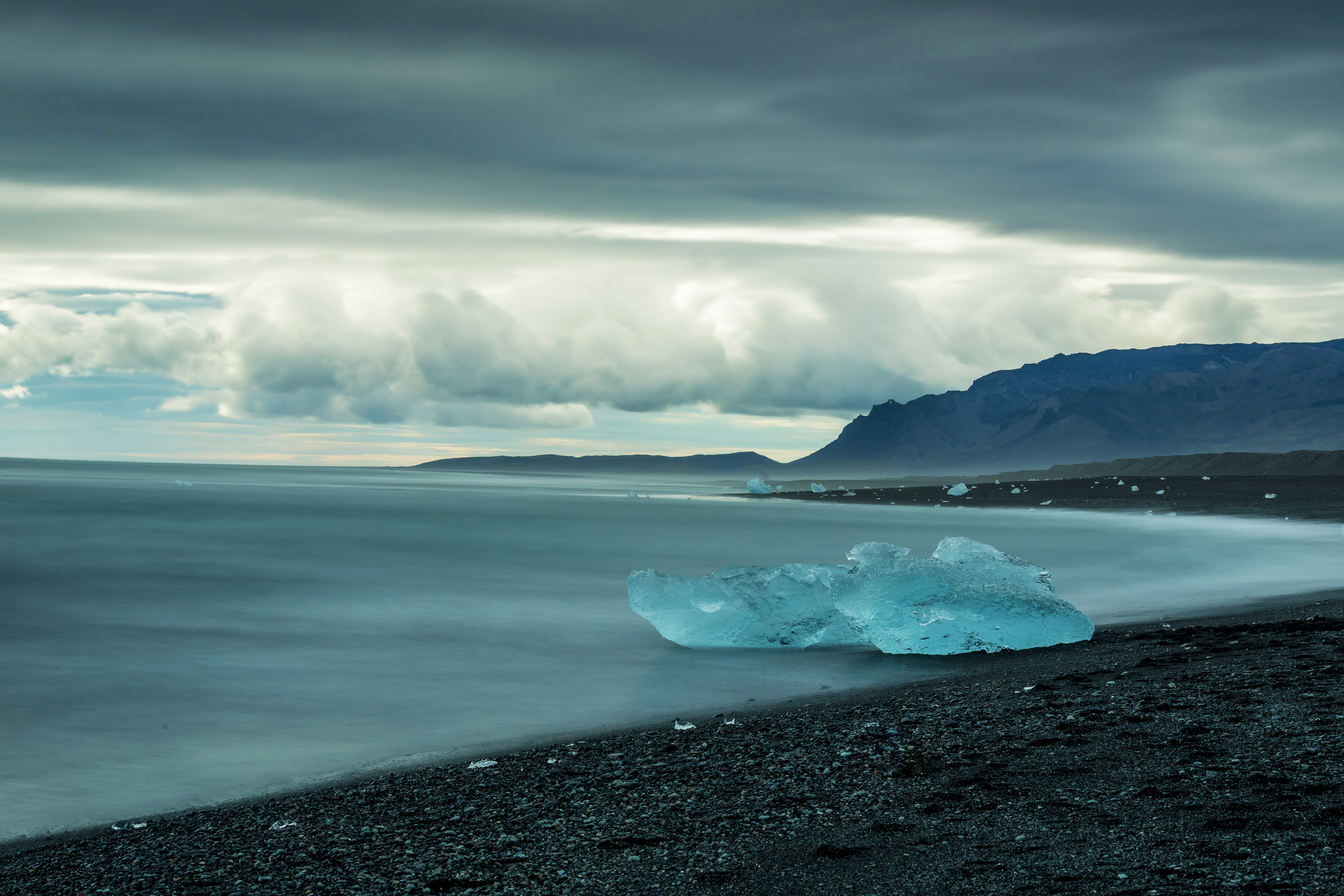 nature, power in nature, tranquil scene, cloud - sky, environment, lagoon, winter, scenics - nature, turquoise, beauty in nature, landscape, iceberg, surf, HD Wallpaper