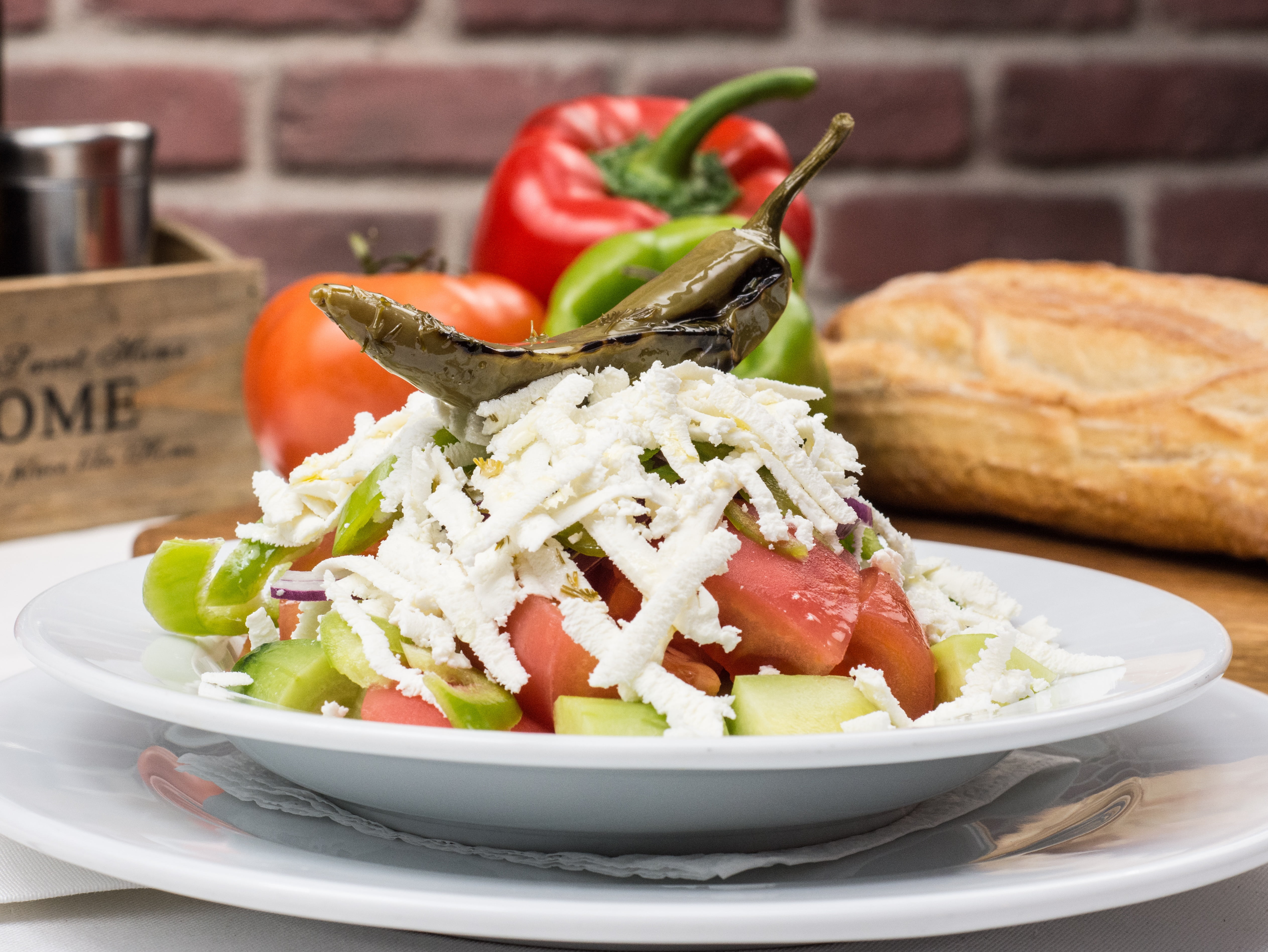 tomatoes, salad, diet, serving size, bowl, close-up, fresh, food, freshness, salad bowl, cheese, traditional, raw, no people, healthy, tomato, greek food, HD Wallpaper