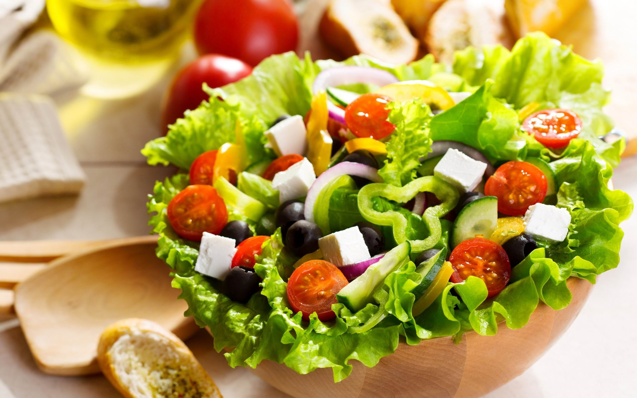ready-to-eat, salad, healthy eating, close-up, vegetables, tomato, dieting, no people, serving size, vegetable, desktop, snack, plants, freshness, food and drink, HD Wallpaper