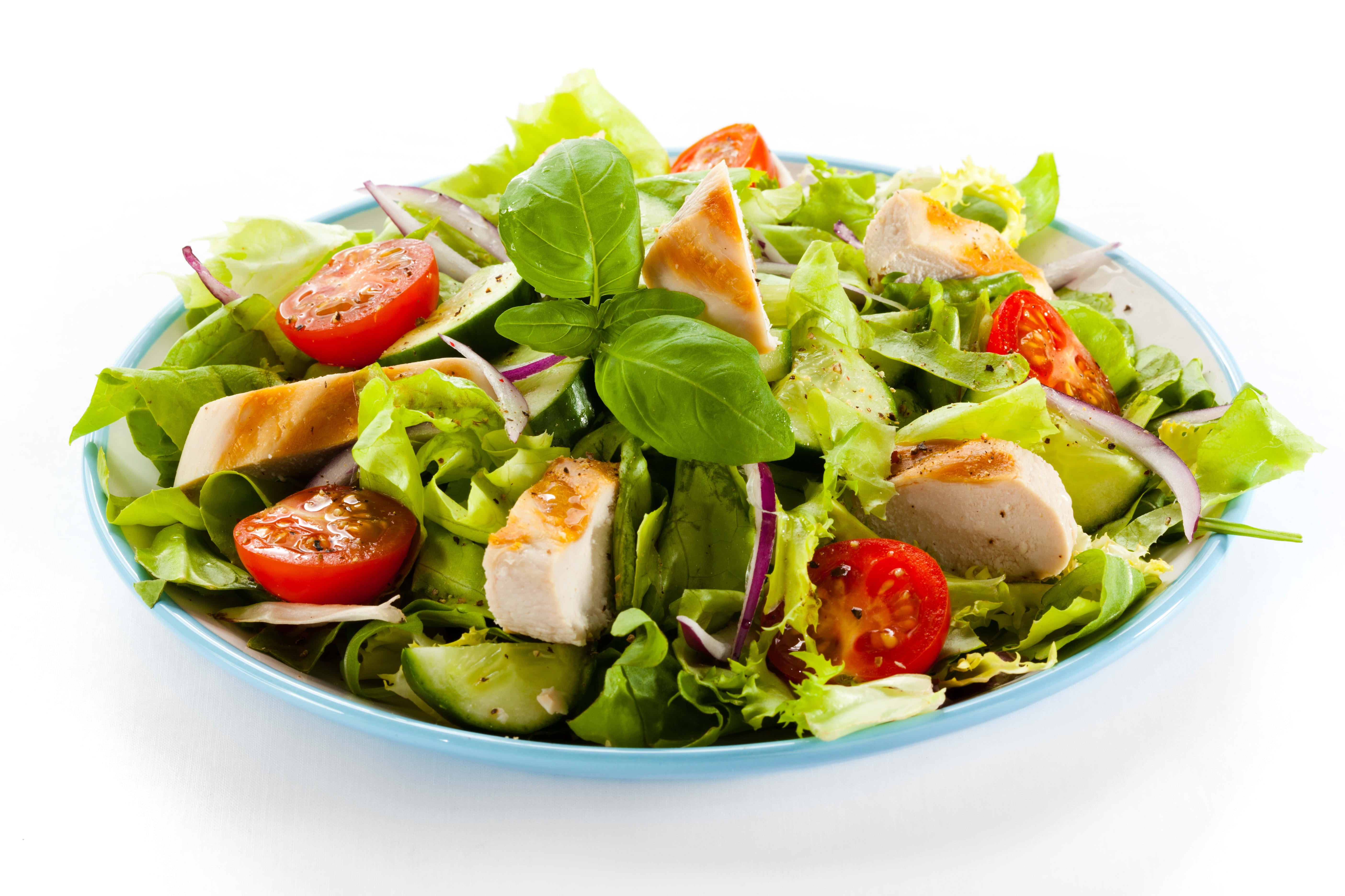 vegetable, onion, fruit, eating, tomato, avocado, salad, meat, cucumber, 5K, crockery, food, appetizer, healthy Lifestyle, isolated, vegetarian Food, red, HD Wallpaper