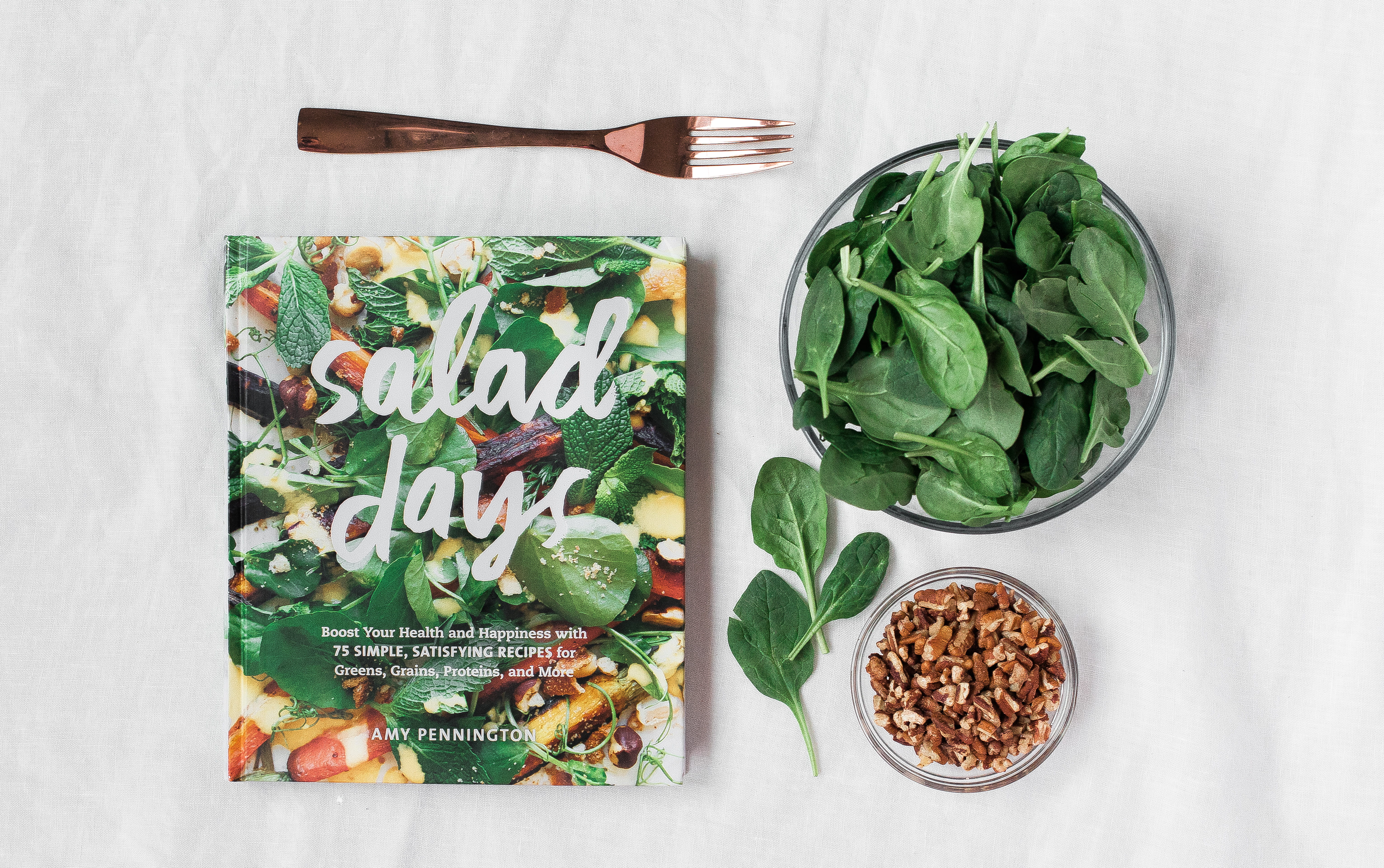 beside, food and drink, green, freshness, fork, ready-to-eat, wellbeing, herb, day, table knife, green color, high angle view, lettuce, spinach, food, eating utensil, HD Wallpaper