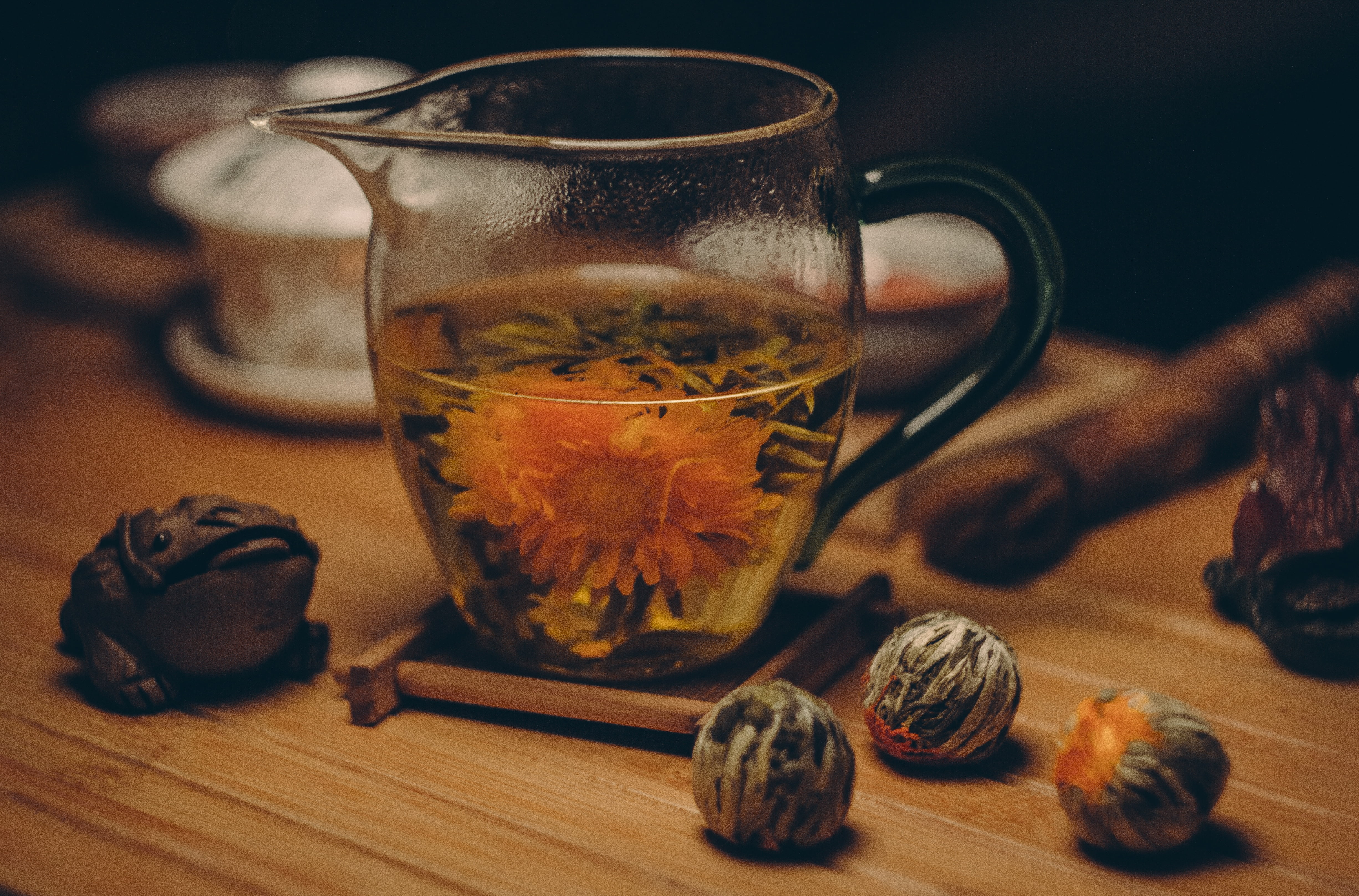 table, drinking Glass, rustic, sweet Food, yellow, nature, clear, autumn, cup, wellbeing, backgrounds, tea party, 4K, drink, teapot, cultures, cinnamon, HD Wallpaper