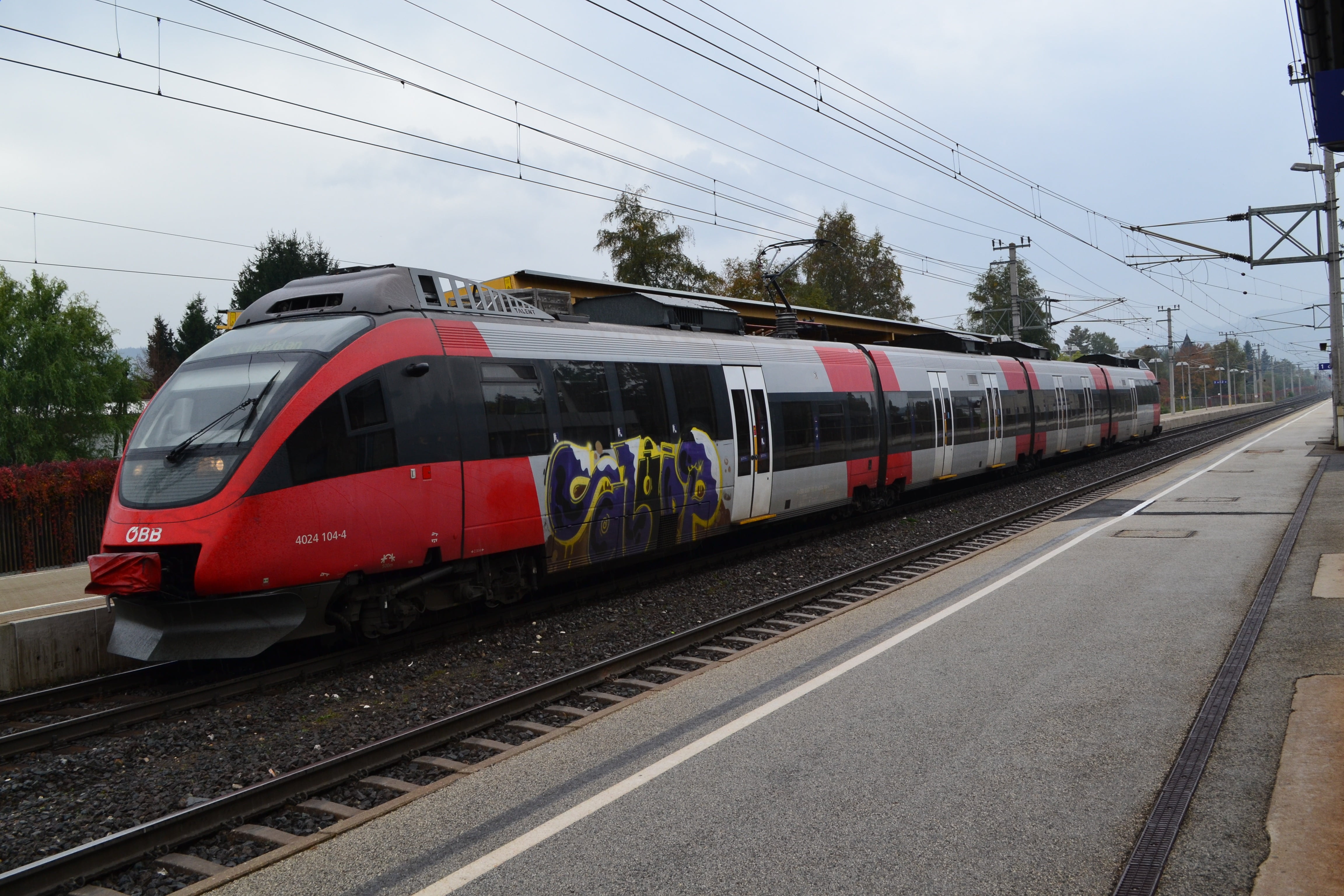 railroad station platform, transportation, railroad car, train, cable, red, railway, electricity, sky, carinthia, track, mode of transportation, krumpendorf, HD Wallpaper