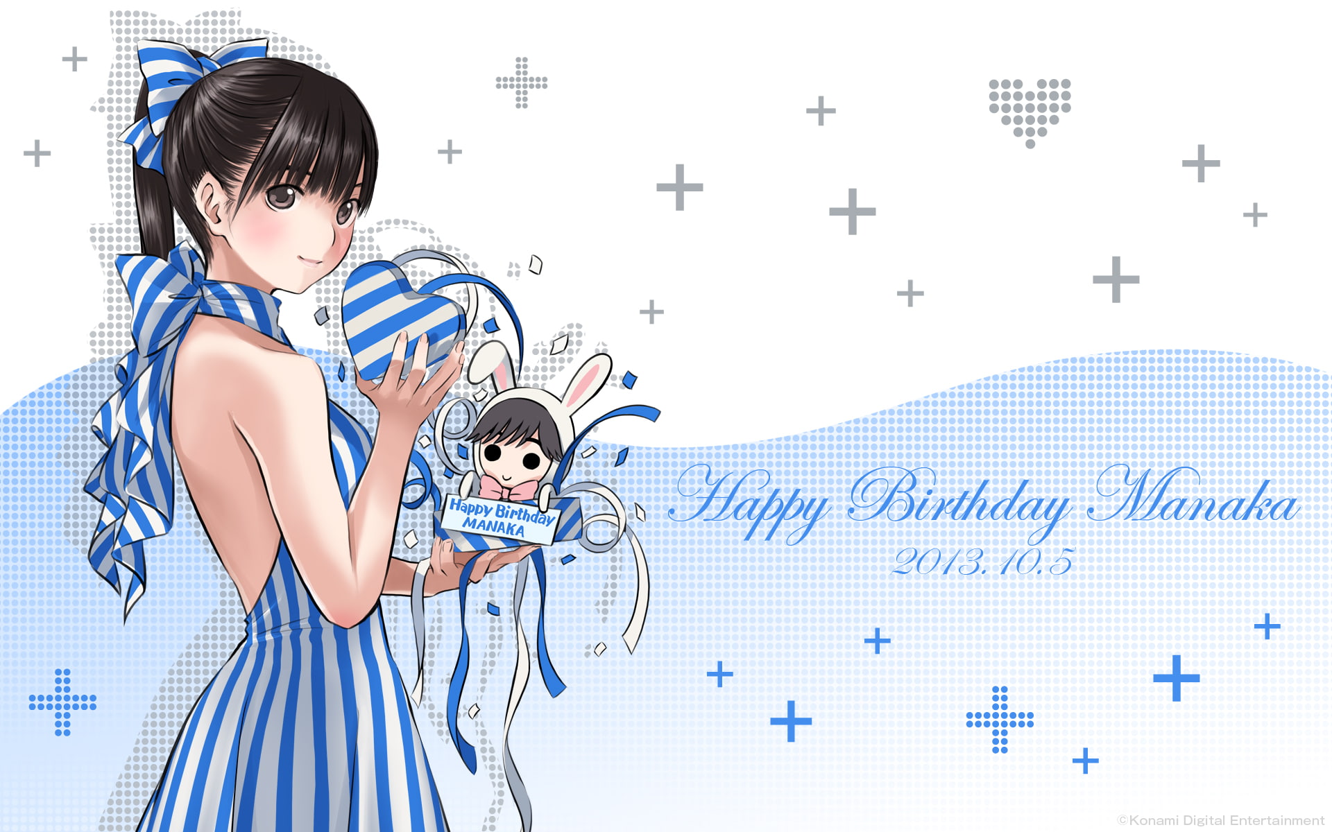 takane, dress, taro, hair, ponytail, manaka, mino, black, 1080P, love, HD Wallpaper