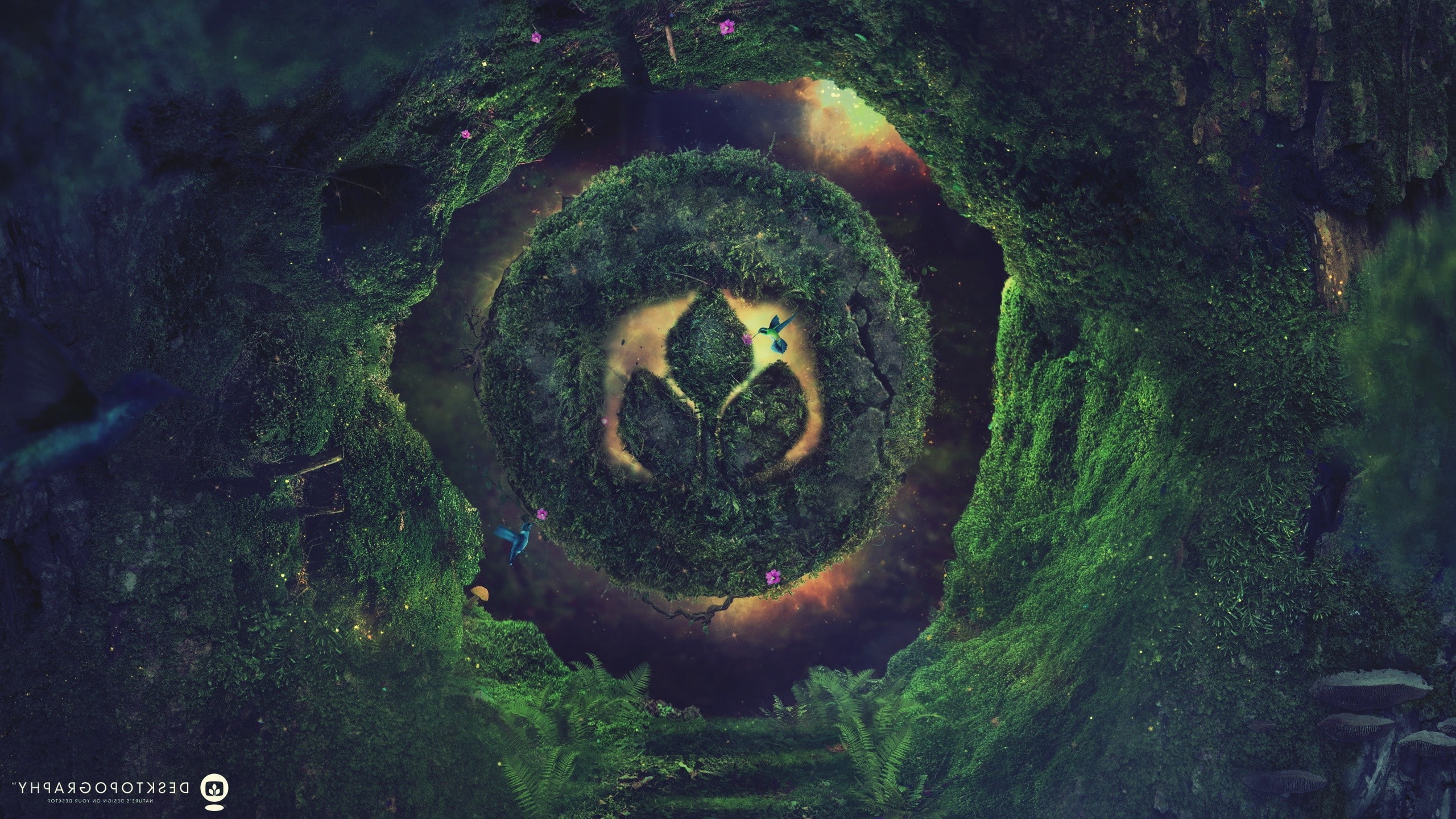 desktopography undergrowth nature logo digital art, elephant, plant, beauty in nature, digital composite, no people, green color, close-up, art and craft, HD Wallpaper