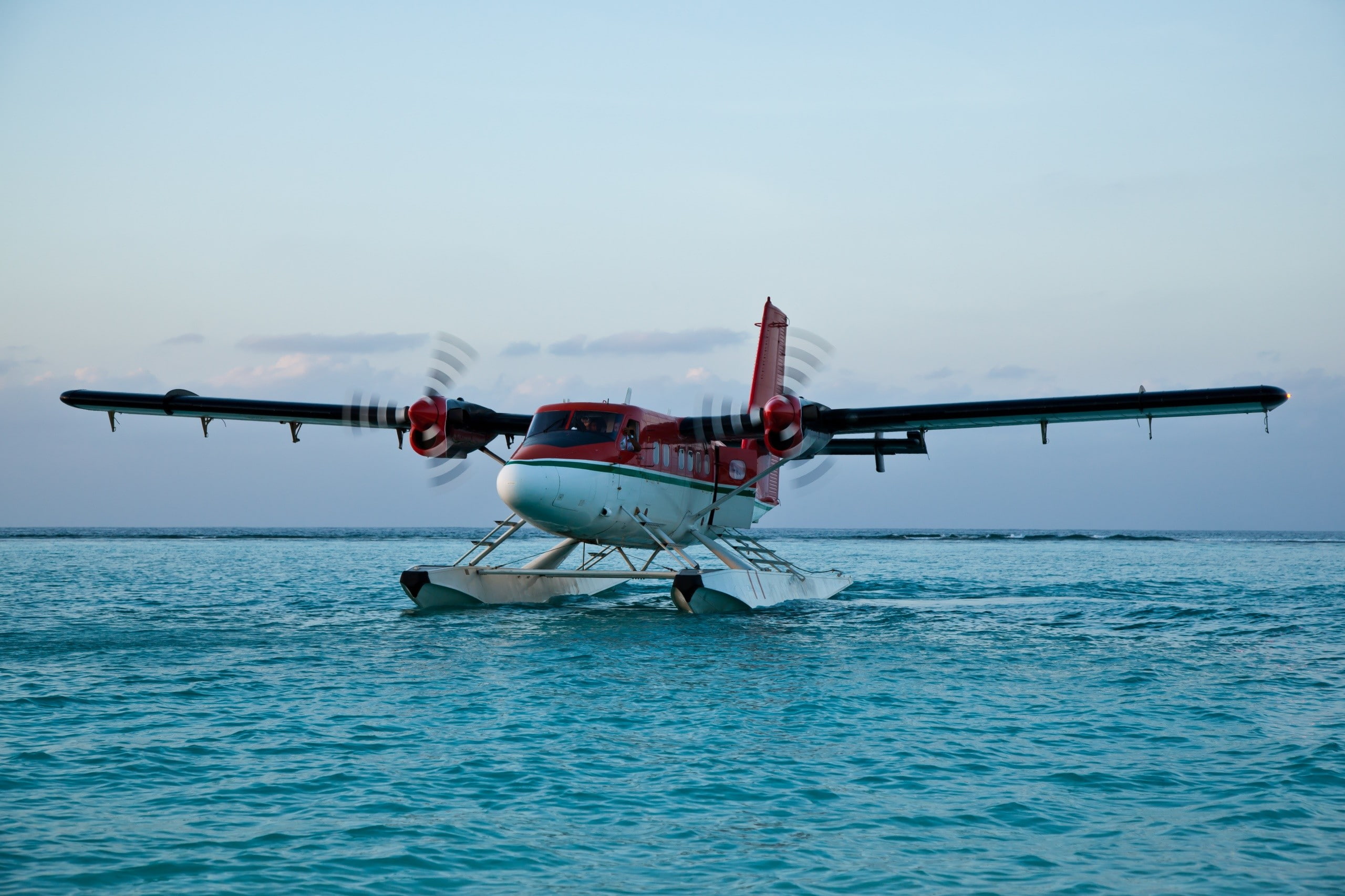 transportation, sky, horizon over water, nautical vessel, waterfront, nature, vehicle, airplane, day, clear sky, no people, mode of transportation, travel, HD Wallpaper