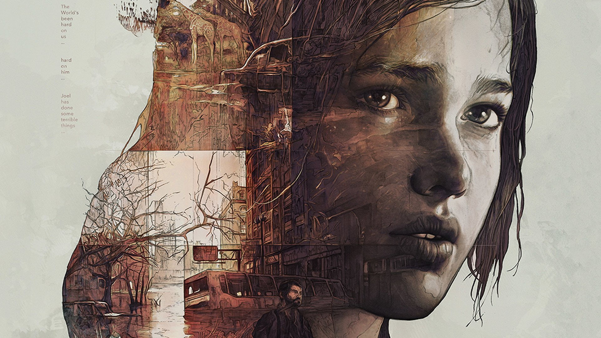 one person, nature, day, multiple exposure, human representation, 1080P, s, Video Game, Ellie (The Last of Us), sky, wall - building feature, representation, HD Wallpaper