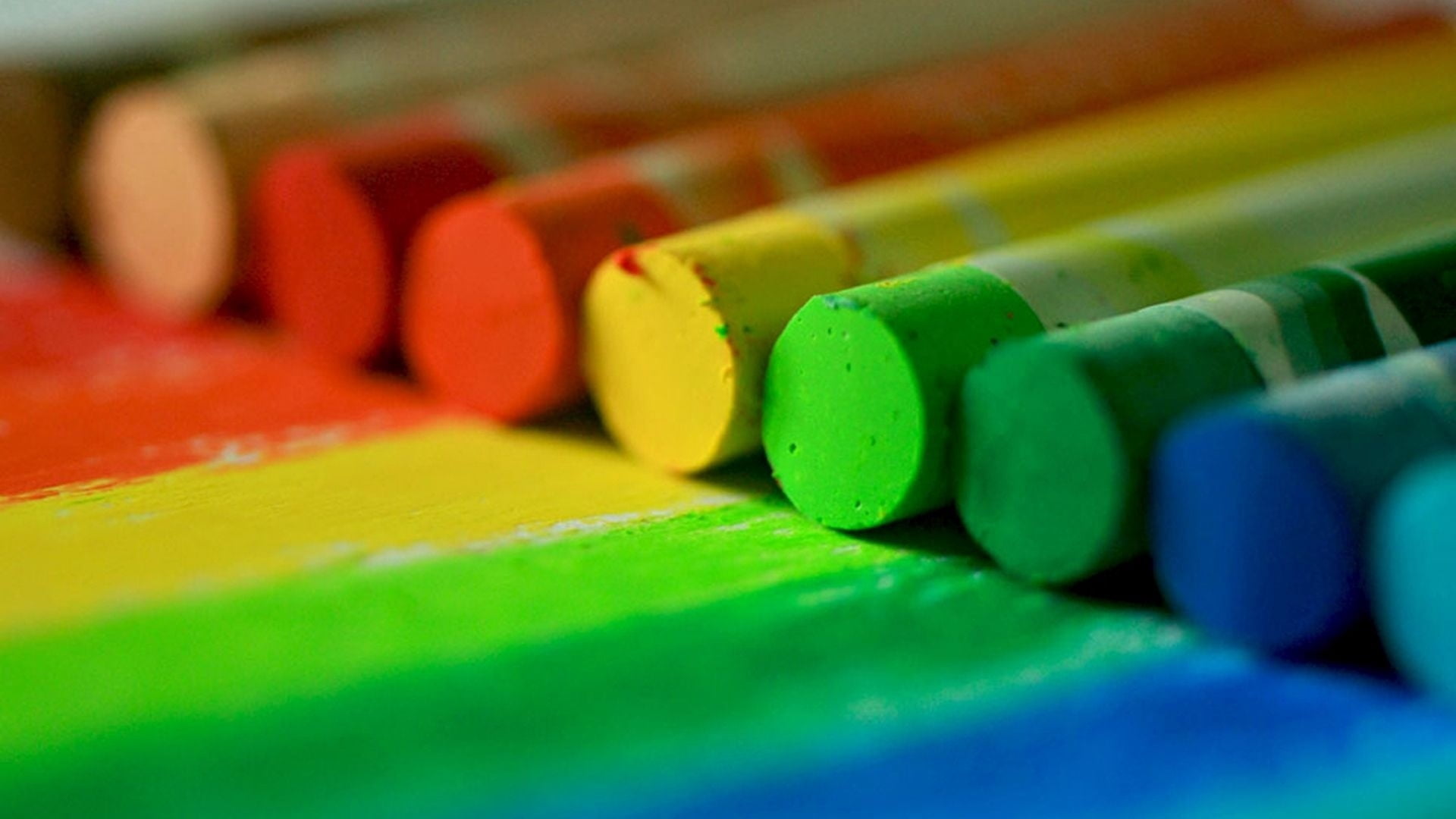 vibrant Color, indoors, assorted, pencil, education, colored pencil, orange Color, large group of objects, blue, close-up, equipment, stack, art and craft equipment, HD Wallpaper