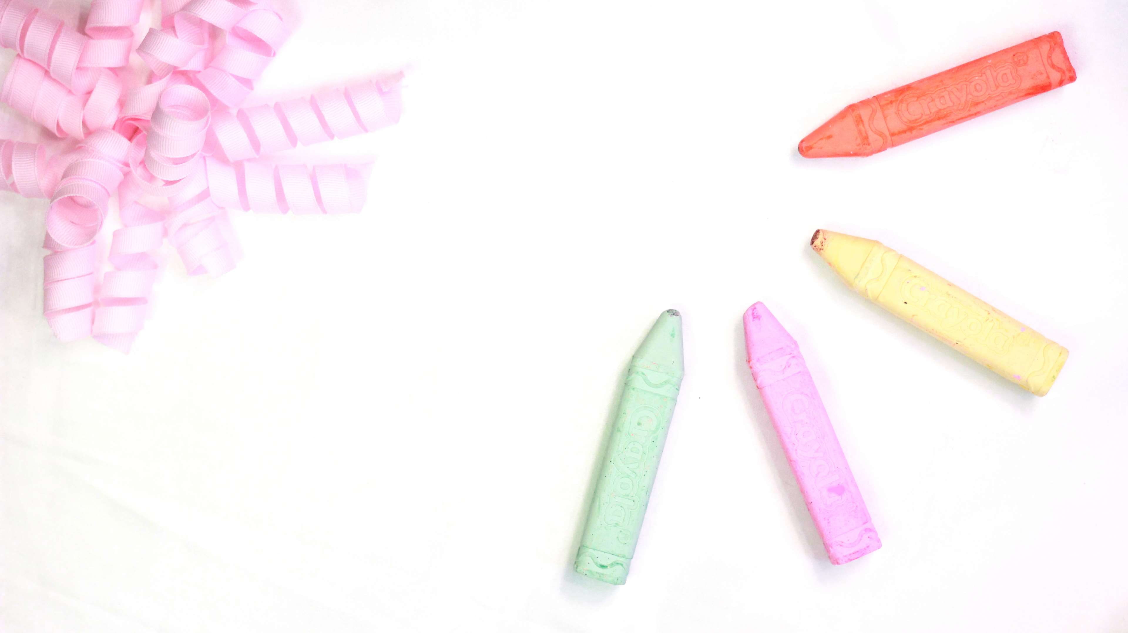 cut out, ice, white background, colorful, art, multi colored, no people, 4K, bright, design, studio shot, artistic, writing, crayons, rubber, copy space, HD Wallpaper