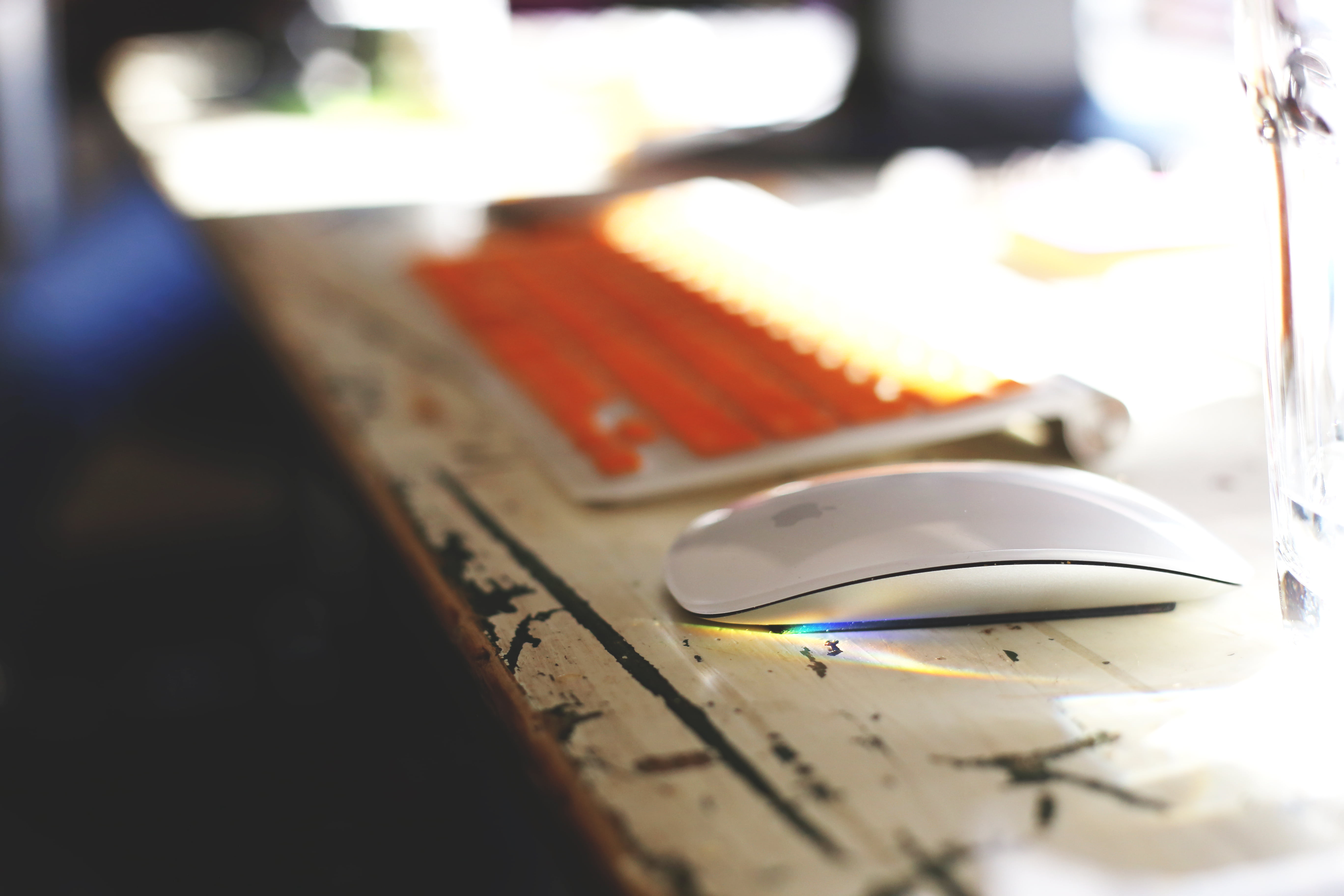 focus, laboratory, desk, high angle view, keyboard, close-up, steel, 5K, indoors, technology, day, food, selective focus, kitchen utensil, household equipment, HD Wallpaper