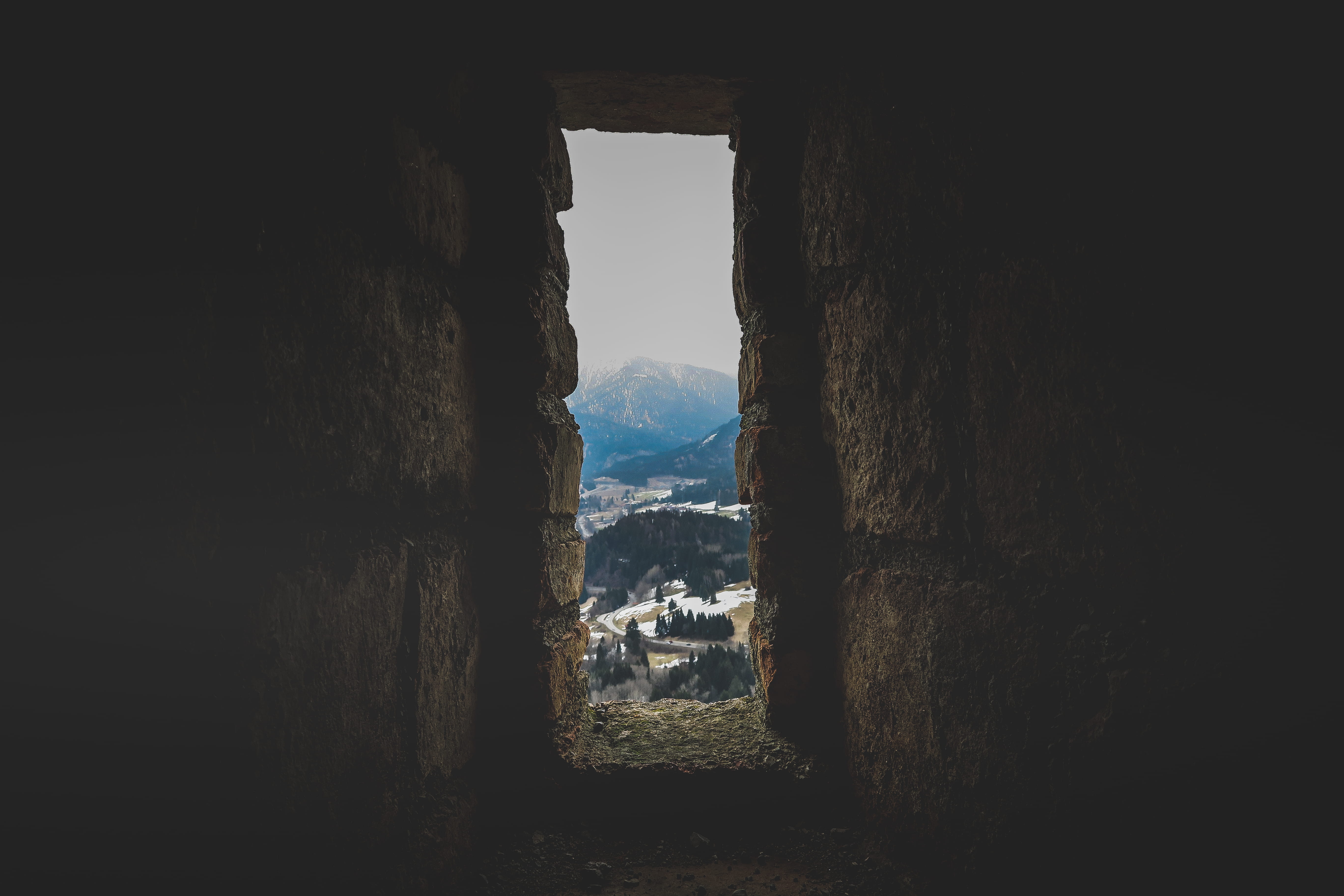 old, day, no people, stone wall, adventure, mountain, old ruin, snow, austria, alps, architecture, wall, the past, view, landscape, 5K, ancient, ehrenberg castle, HD Wallpaper