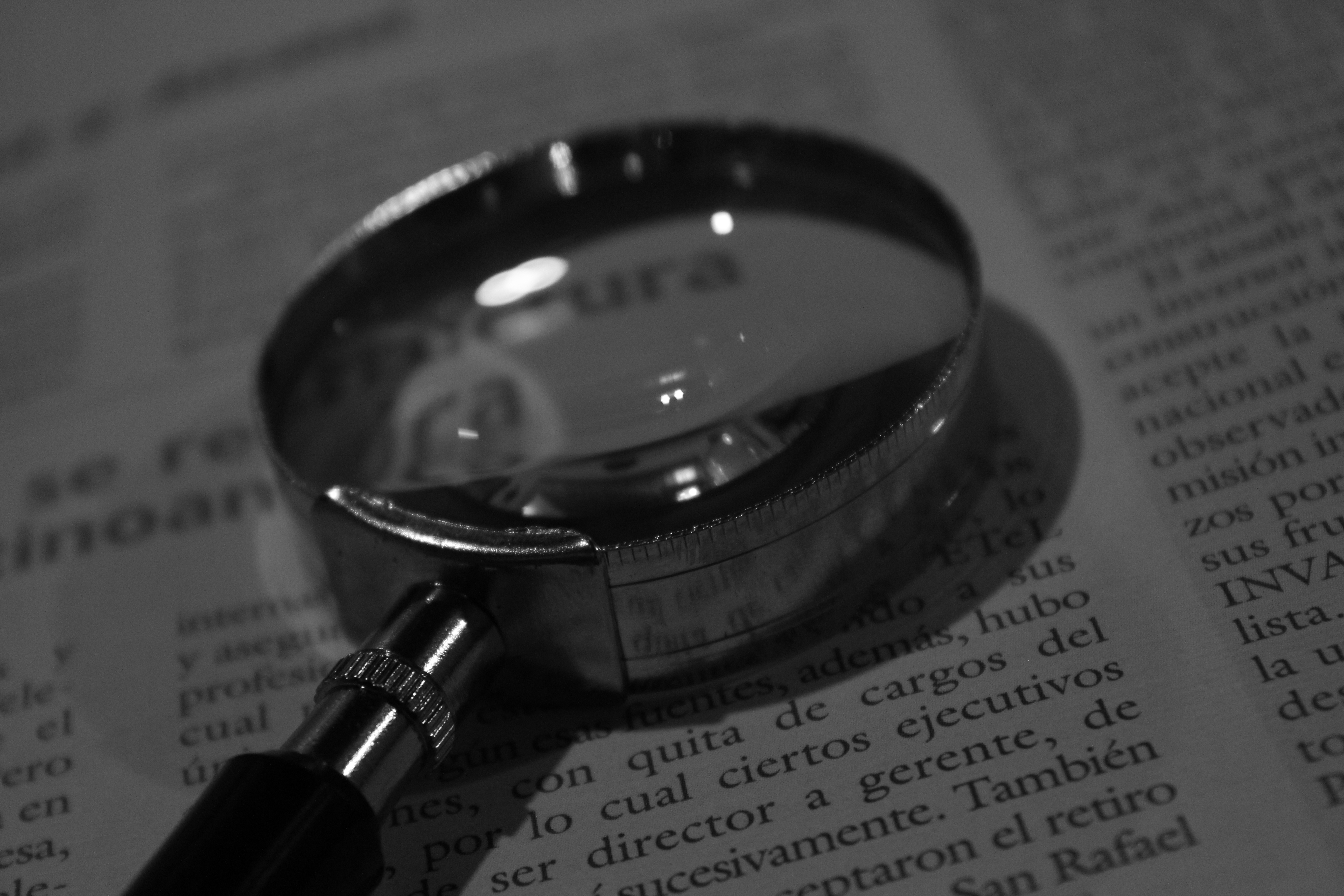 approach, magnifying, document, education, communication, two objects, jewelry, white, glass, magnifying Glass, read, lens, newspaper, browse, image, publication, HD Wallpaper