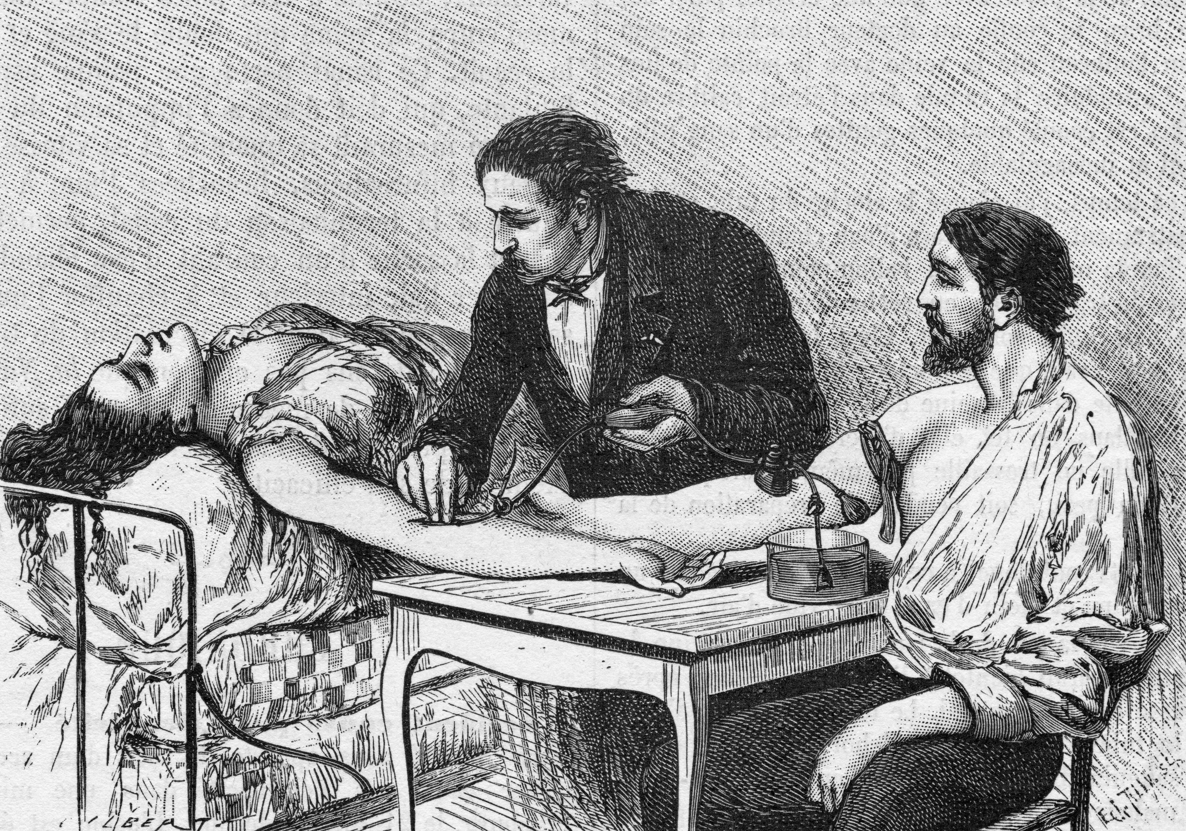 4K, medicine, sick woman, a blood transfusion, Dr., HD Wallpaper