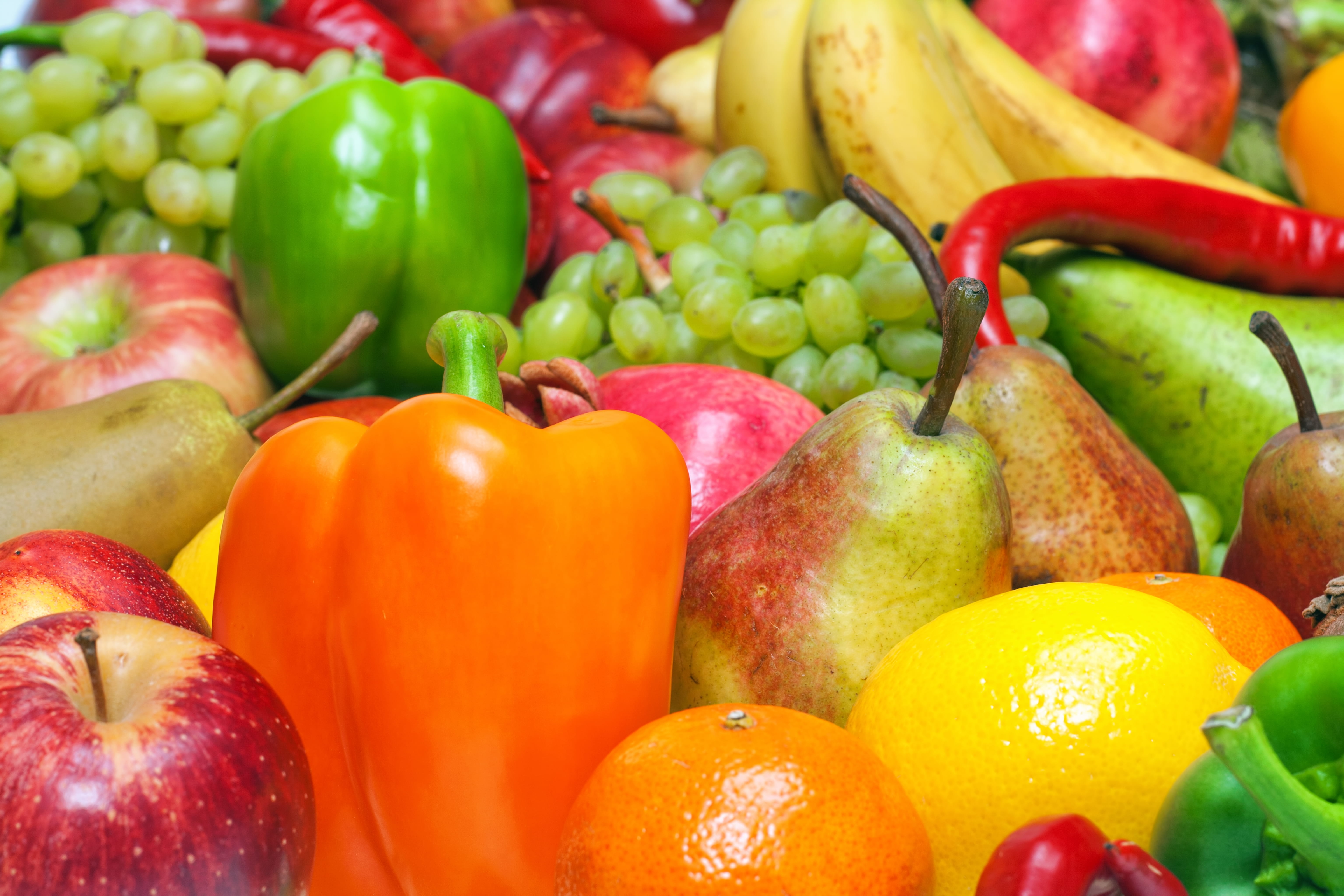 healthy eating, healthy, delicious, choice, vegetable, white, orange, background, fresh, no people, object, bell pepper, food, yellow, close-up, abundance, HD Wallpaper