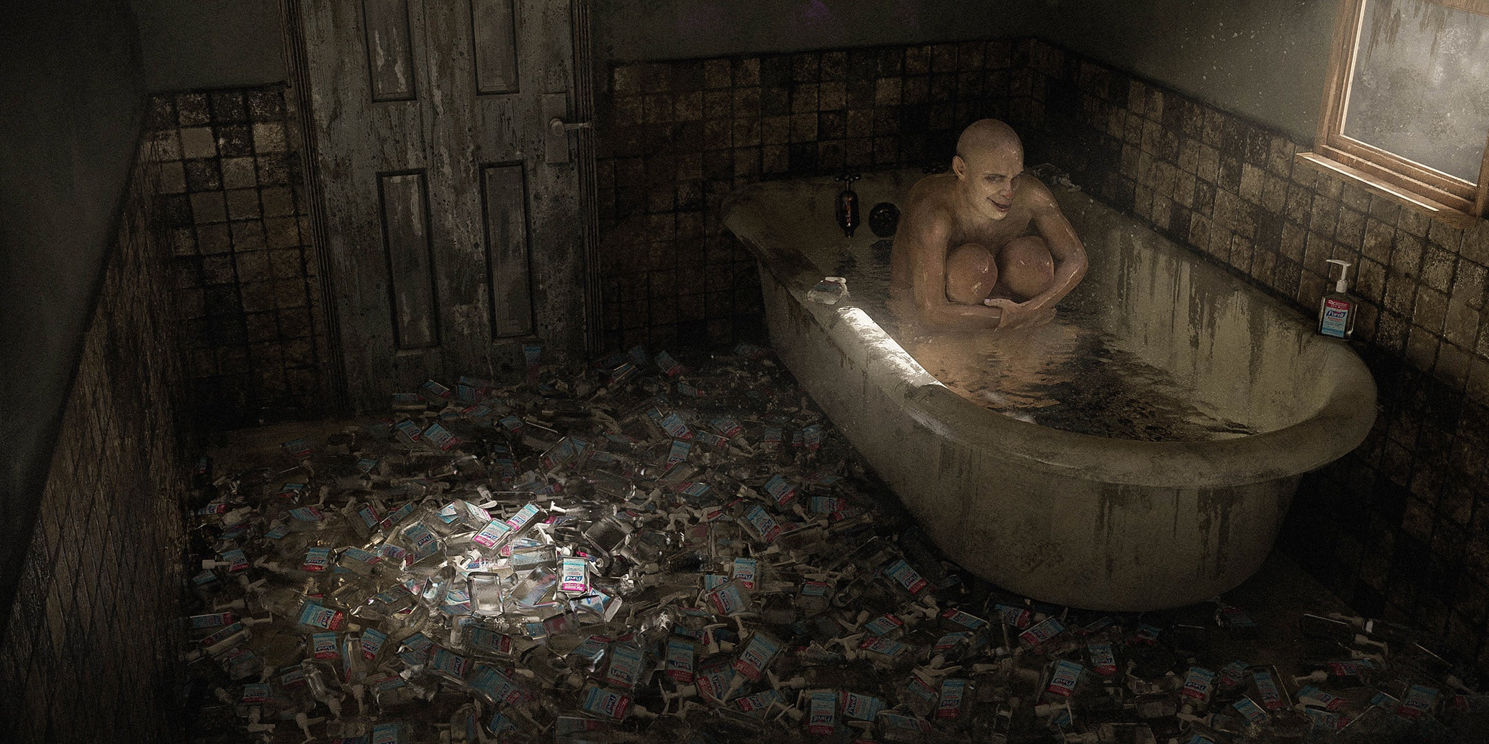 bathroom, антисептик, SANITIZE, работа TJ Foo, 1080P, HD Wallpaper