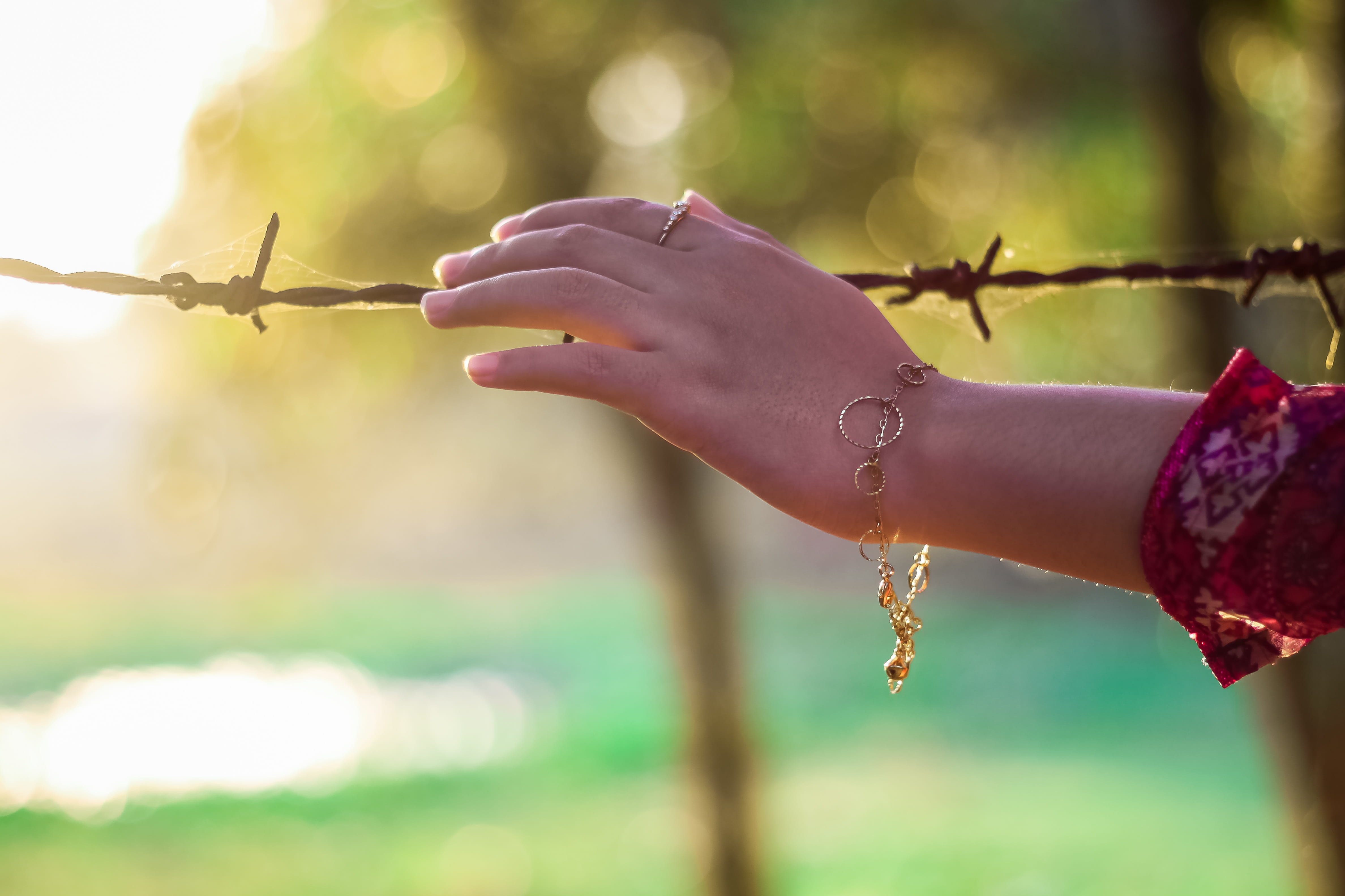 real people, tree, left, ring, wire, sunlight, blur, finger, adult, bulb, outdoors, nature, hand, bracelet, close-up, lifestyles, persons, focus on foreground, HD Wallpaper