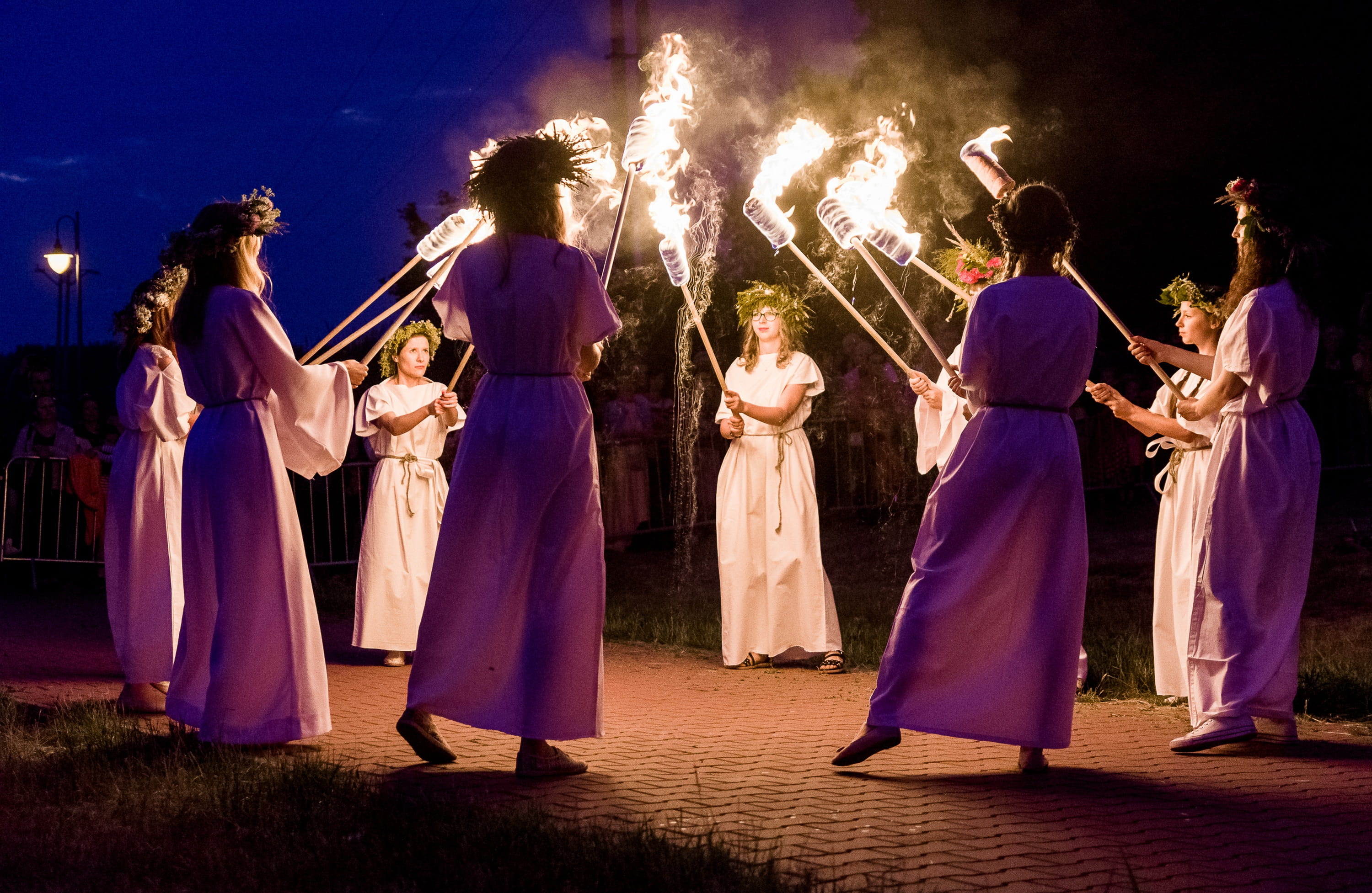 clothing, the ceremony, the night of kupala, light, positive emotion, love, real people, poland, full length, event, men, crowd, torches, adult, wedding, HD Wallpaper