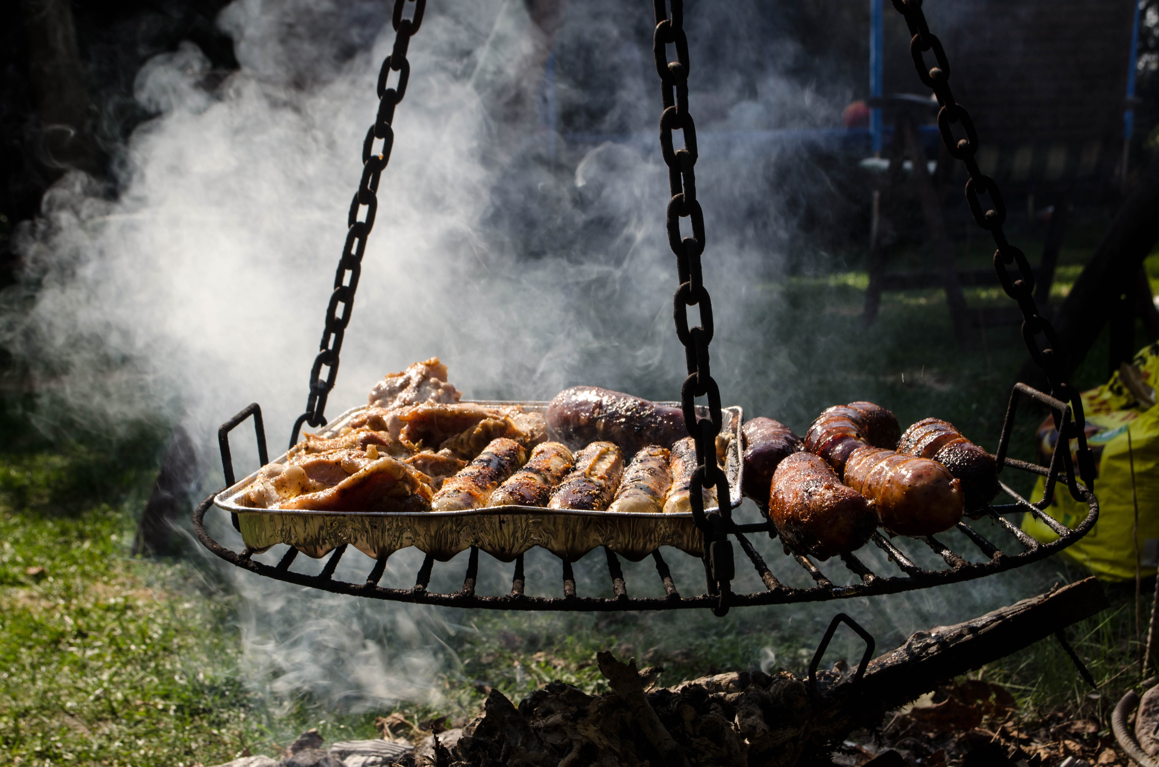 temptation, close-up, freshness, nature, preparation, meat, wellbeing, metal, 4K, barbecue grill, burn, grill, censer, day, no people, heat - temperature, HD Wallpaper