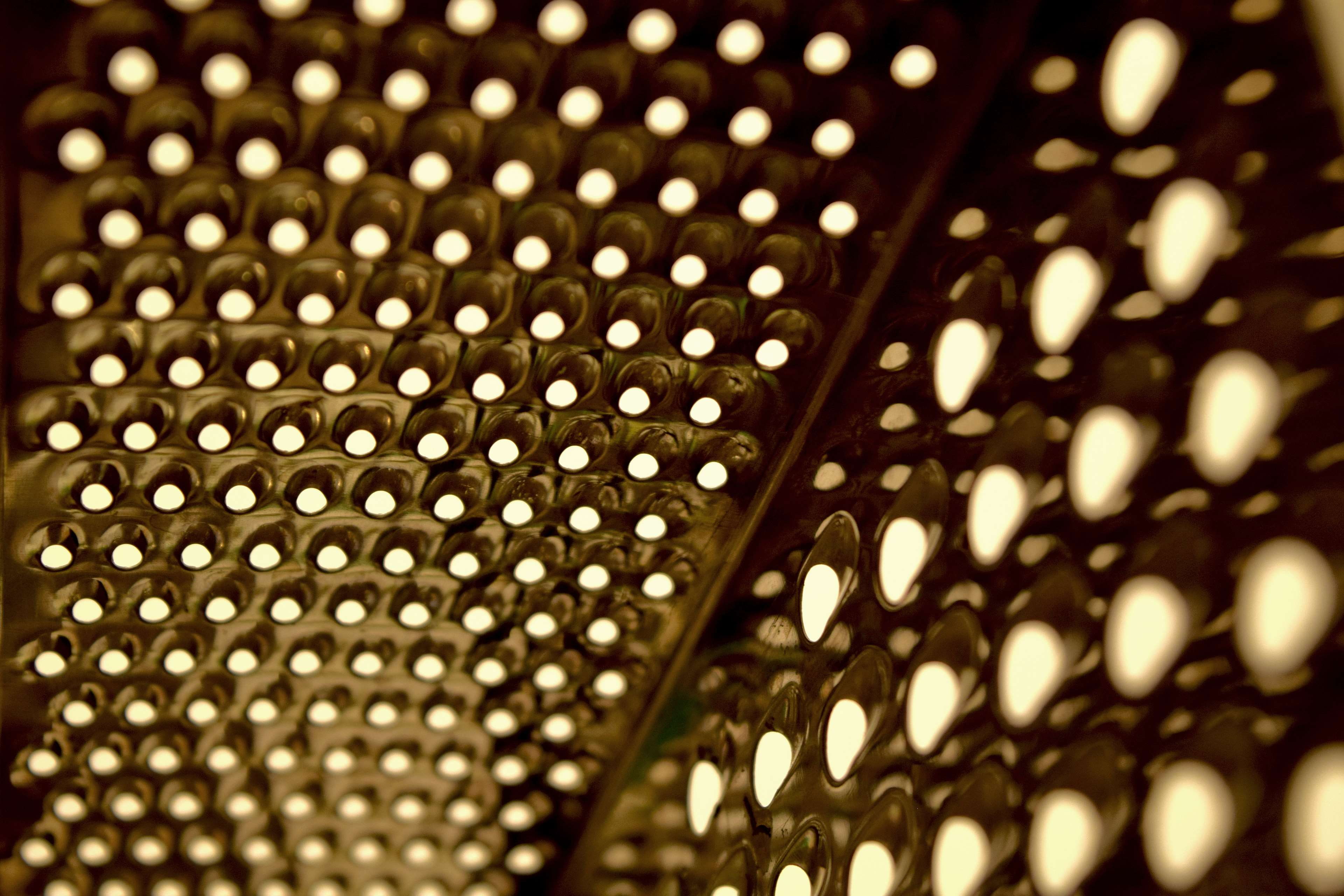 full frame, bottle, close-up, steel, textured, in a row, technology, backgrounds, selective focus, industry, large group of objects, geometric shape, grater, HD Wallpaper