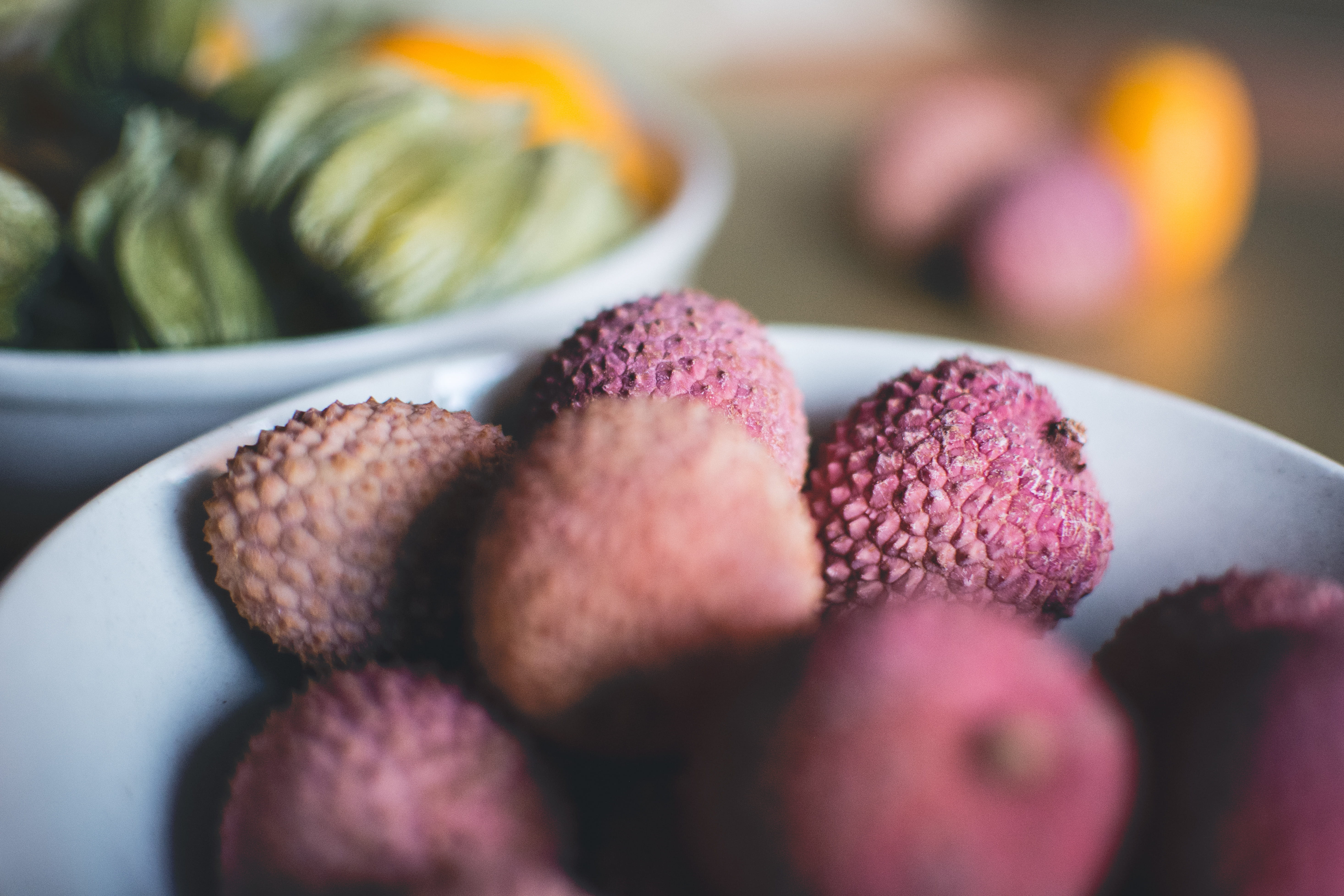 berry fruit, litchi, wellbeing, ripe, plate, strawberry, healthy, tropical fruit, close up, selective focus, food, freshness, dessert, no People, close-up, HD Wallpaper