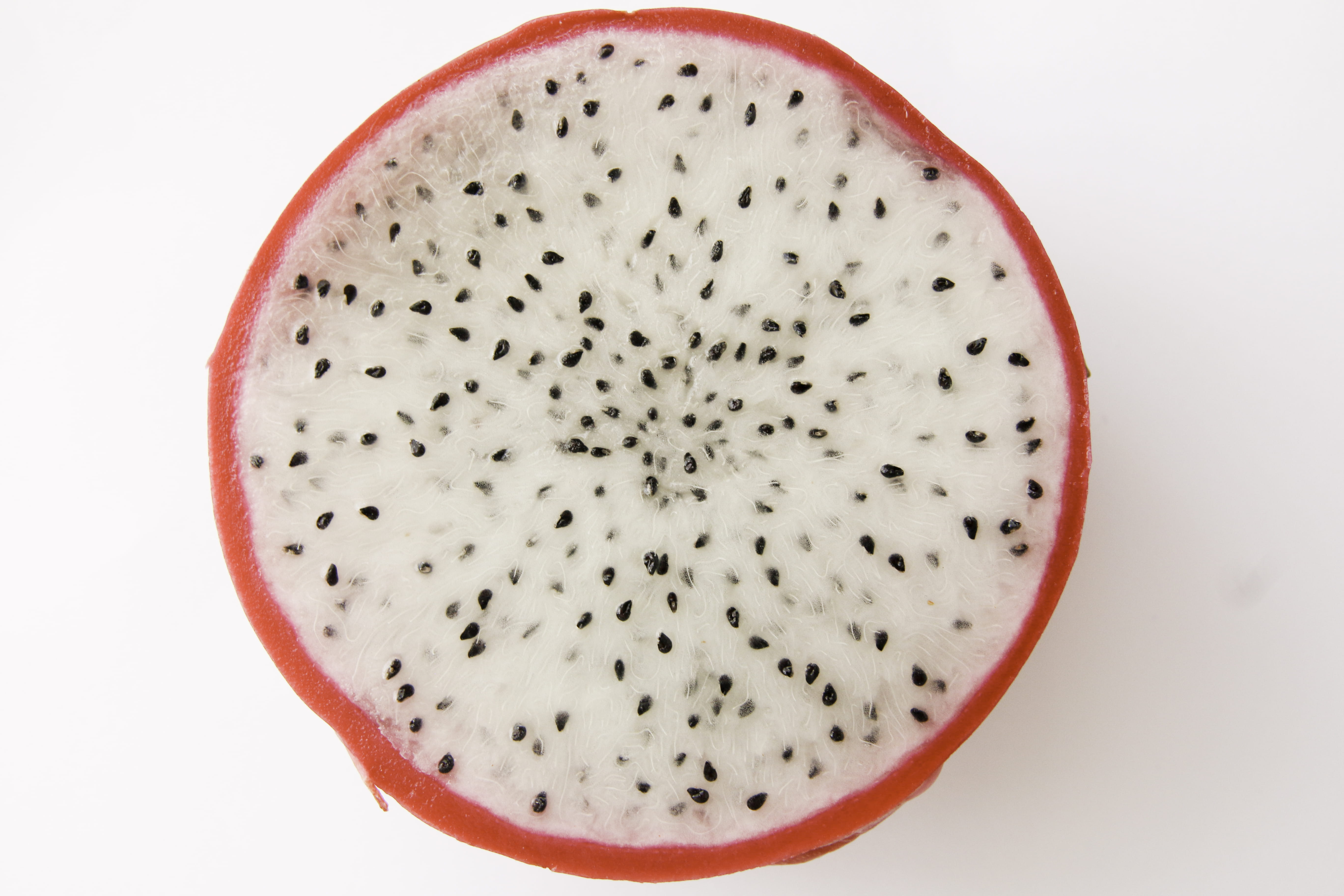 seed, studio shot, cross section, seeds, food and drink, snack, healthy eating, pitaya, freshness, dragon fruit, close-up, directly above, wellbeing, white background, HD Wallpaper