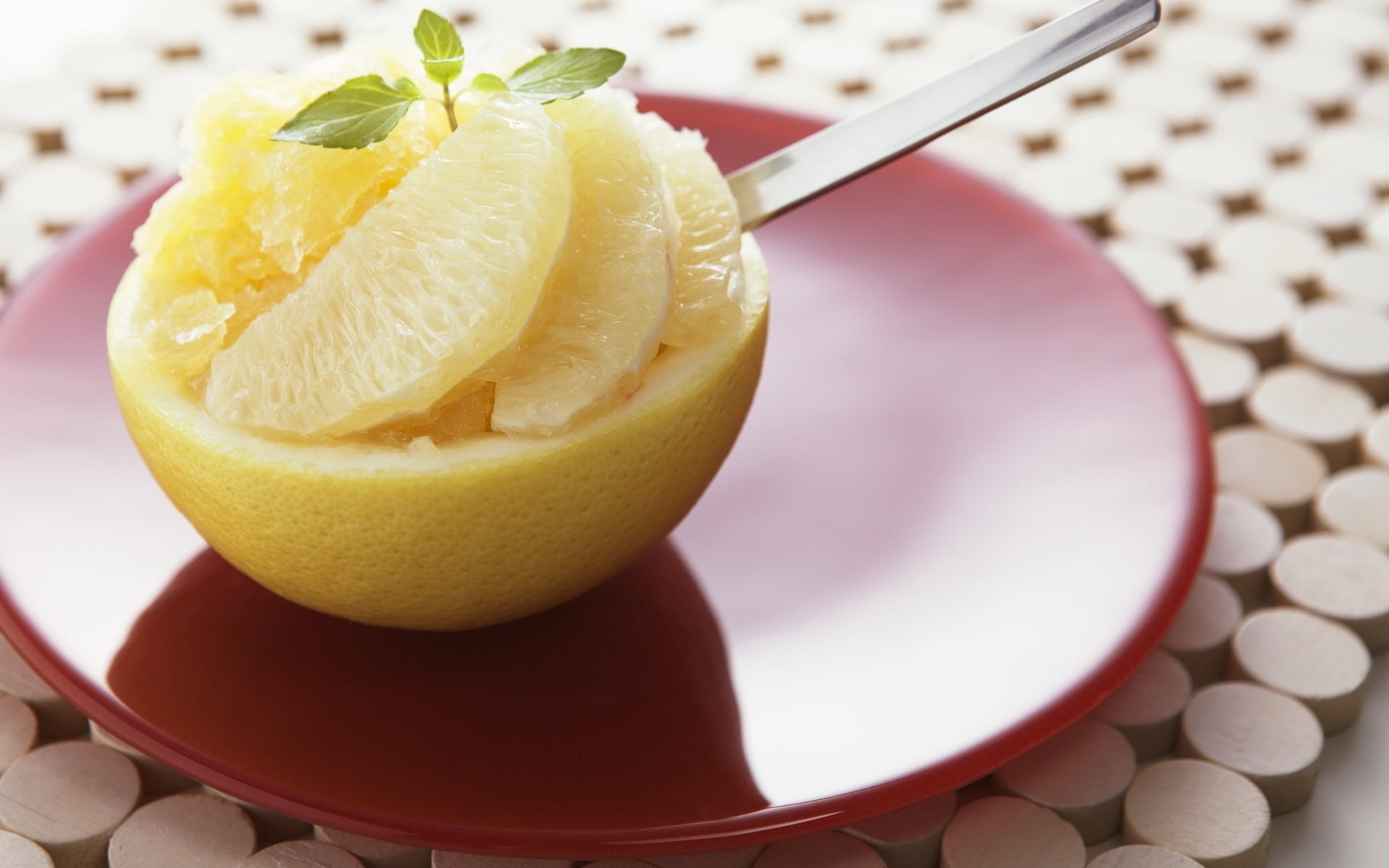 bowl, food, gourmet, white, dessert, laying, food And Drink, refreshment, 1080P, fruit, spoon, yellow, close-up, plate, crockery, vegetarian Food, table, HD Wallpaper