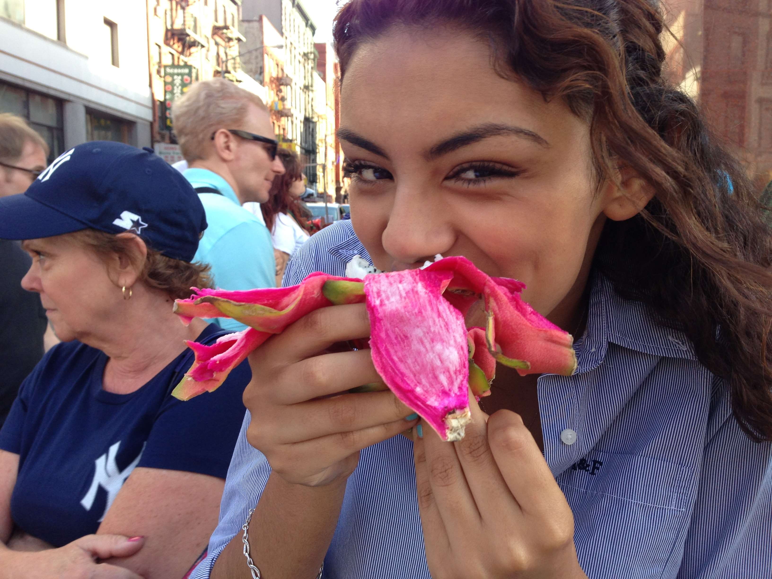 headshot, leisure activity, holding, couple - relationship, lifestyles, outdoors, bonding, adult, portrait, people, eating dragon fruit, women, eating, HD Wallpaper