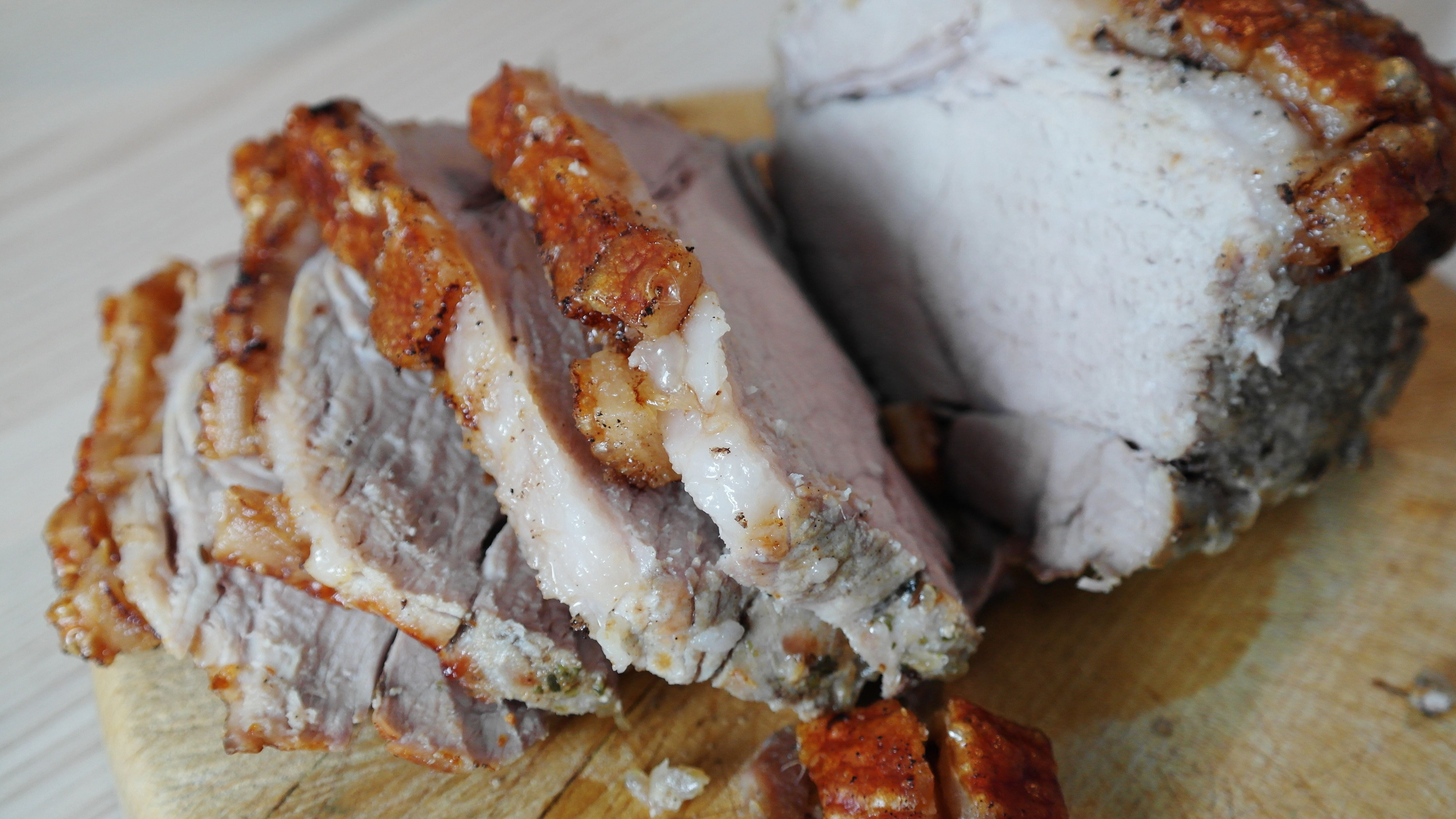 meat, 5K, japanese food, pig roast, sliced, crispy, food, wellbeing, plate, vertebrate, ready-to-eat, healthy eating, close-up, meal, temptation, palate-feast, HD Wallpaper