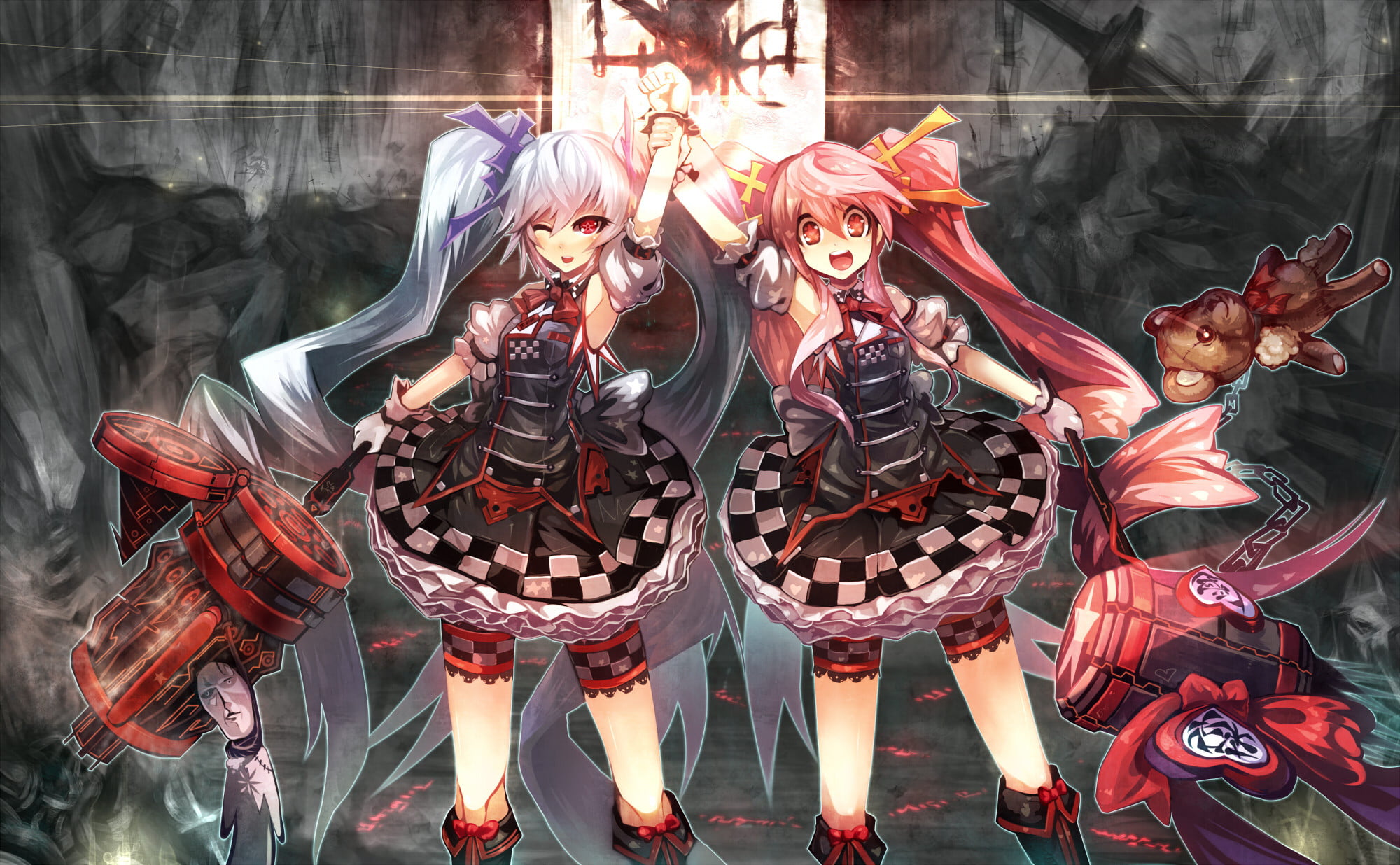 1080P, mamuru, artwork, teddy bears, HD Wallpaper